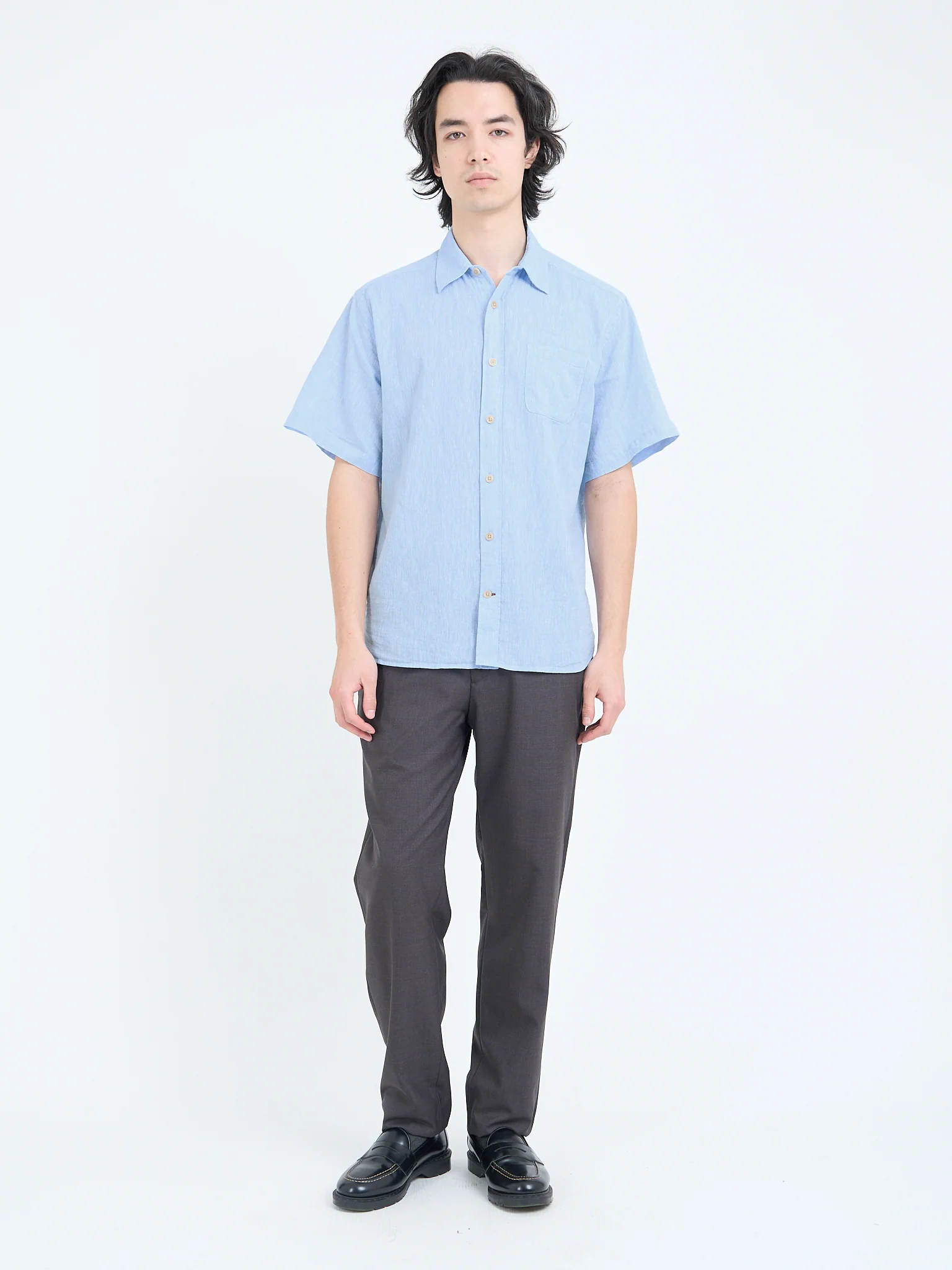 Atlanta Short Sleeve Shirt (Loose Fit) Perkins Blue - Image 7