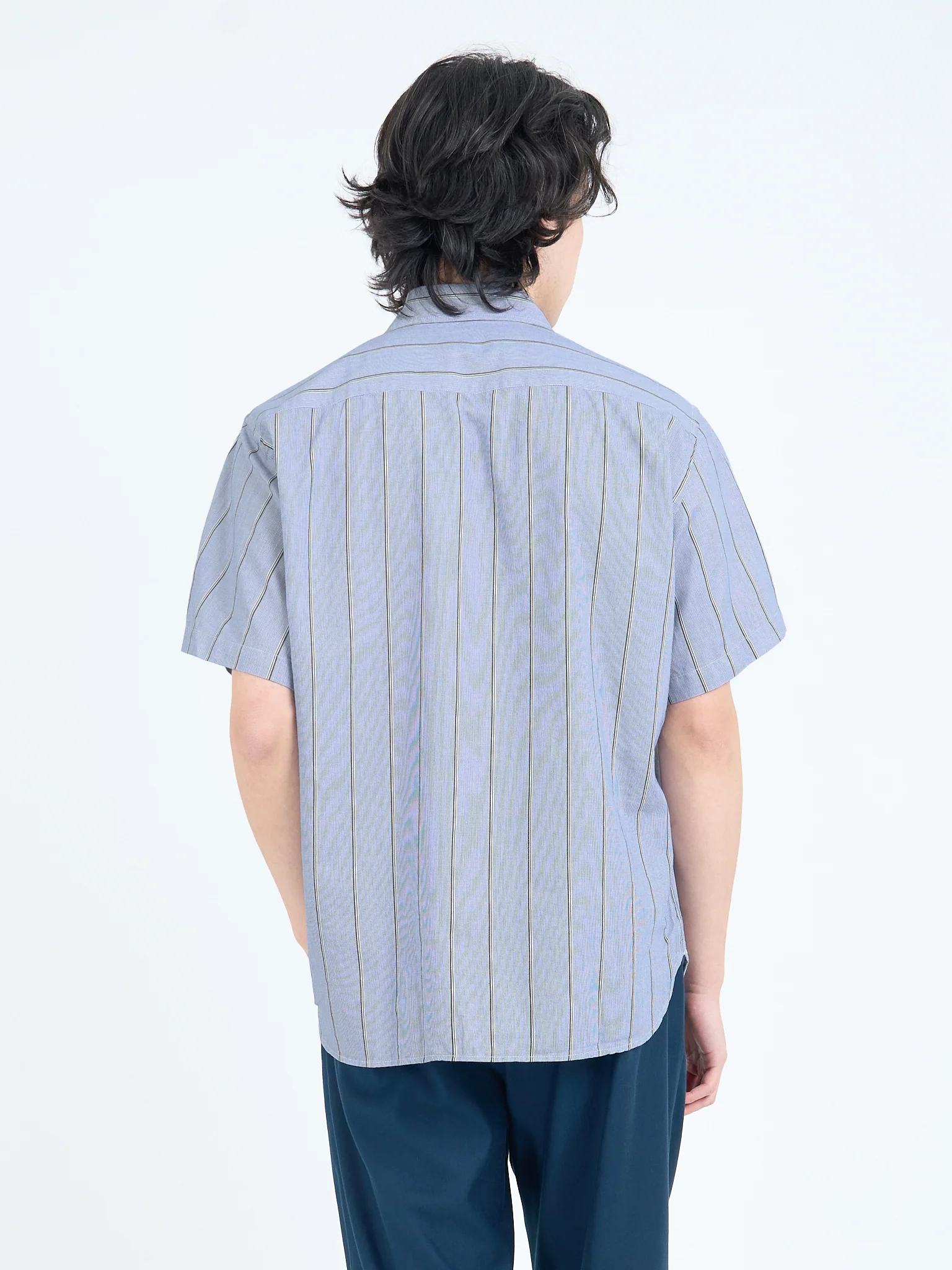 Atlanta Short Sleeve Shirt (Loose Fit) Pinwell Blue - Image 3