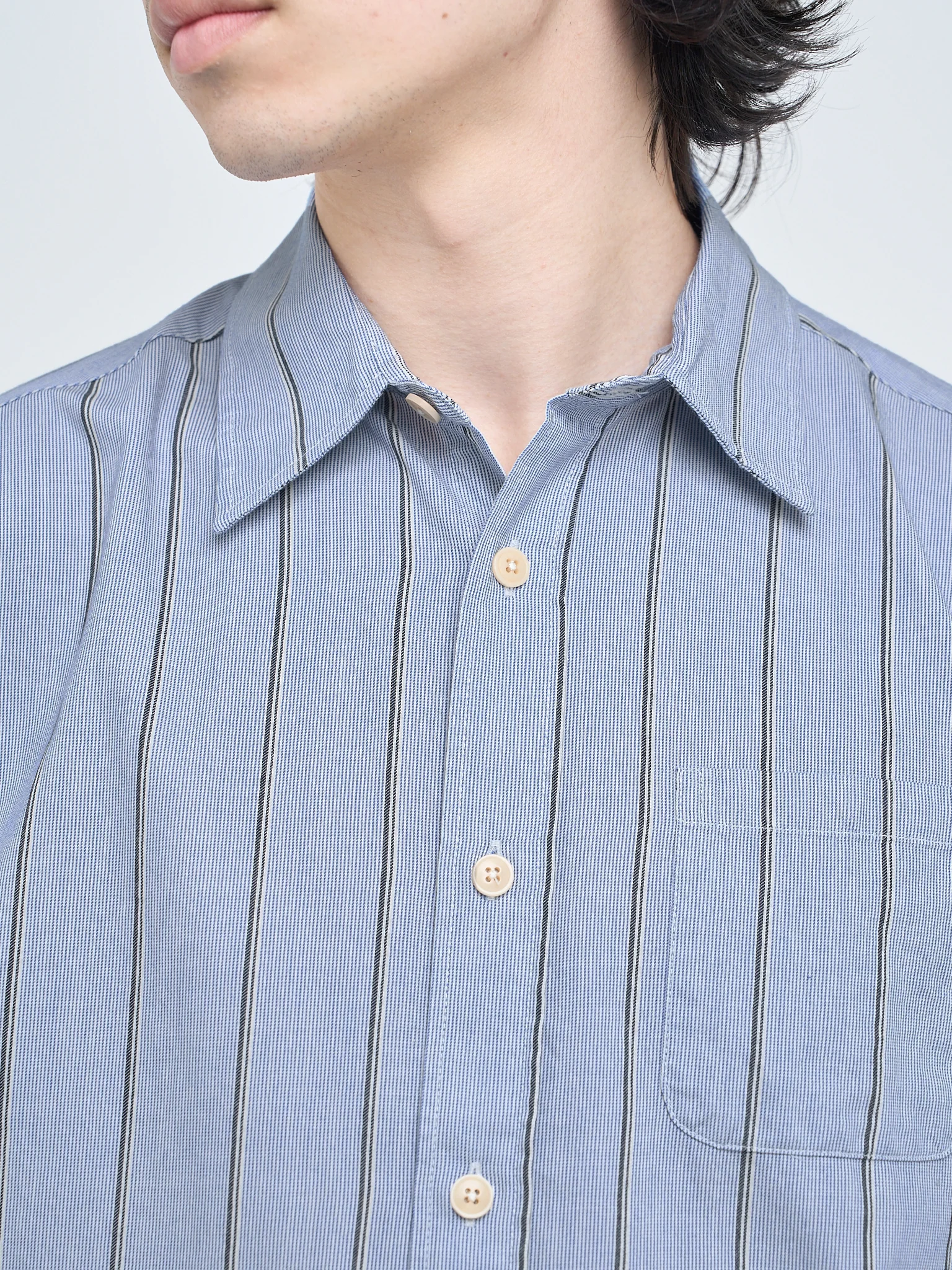 Atlanta Short Sleeve Shirt (Loose Fit) Pinwell Blue - Image 4