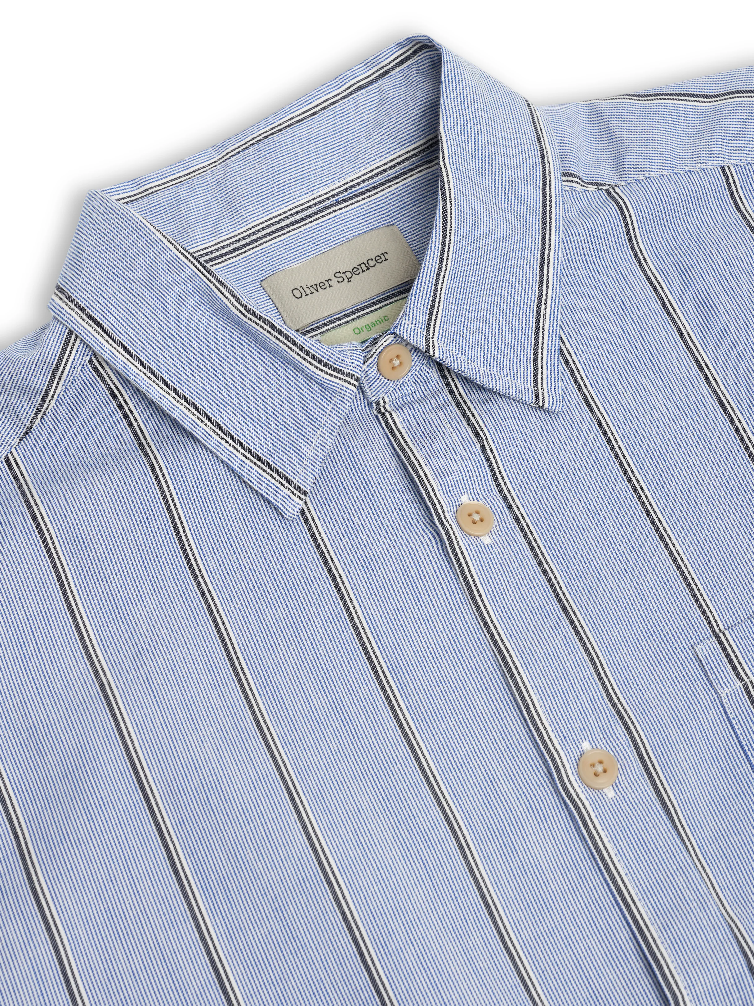 Atlanta Short Sleeve Shirt (Loose Fit) Pinwell Blue - Image 5