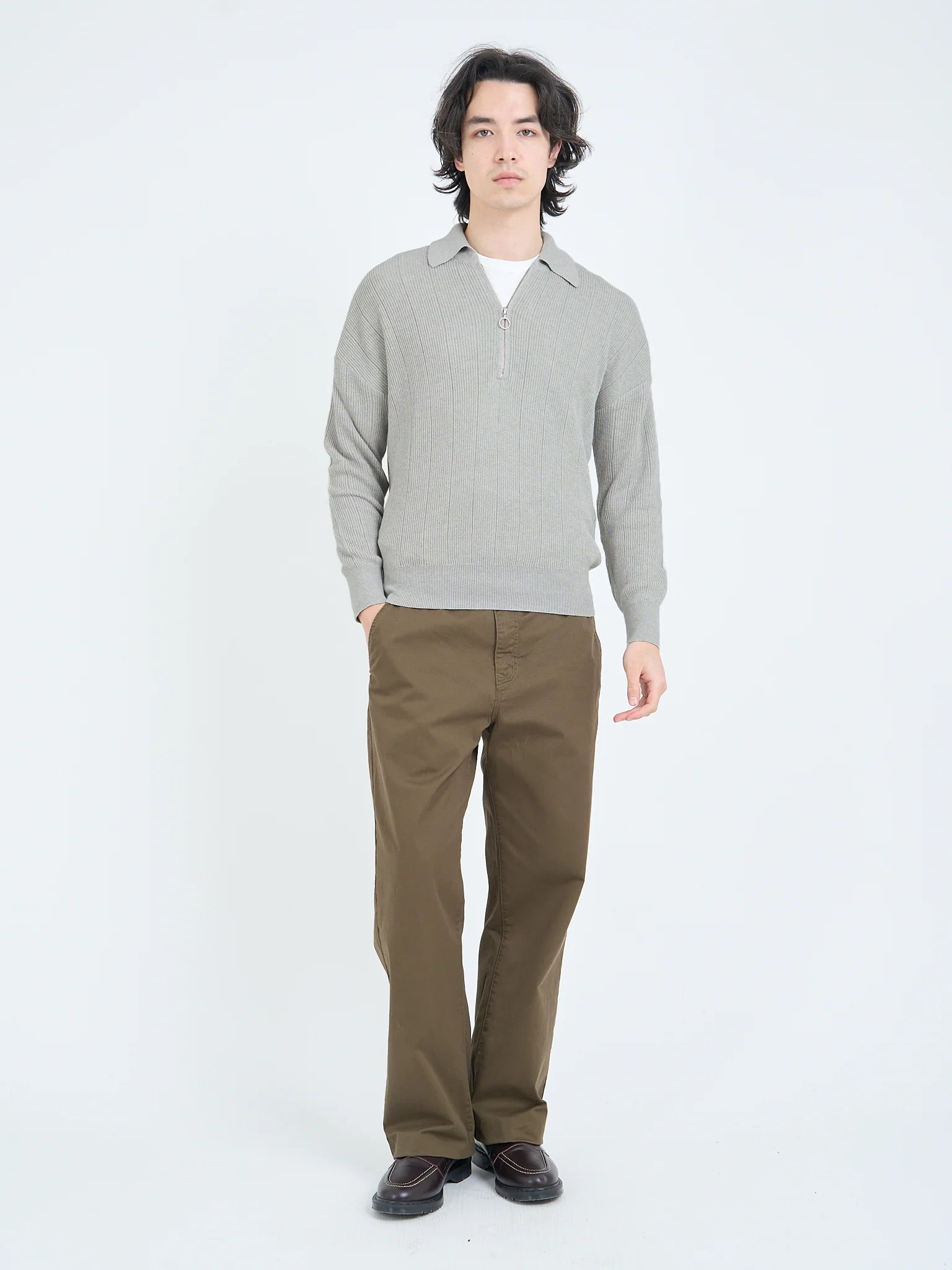 Brice Half Zip Jumper Overton Oatmeal - Image 6