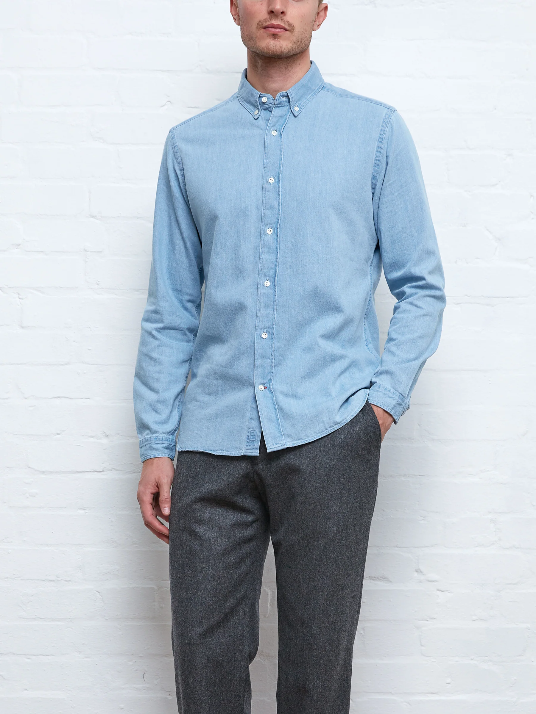 Brook Shirt Mullins Denim Indigo Light - Image 5