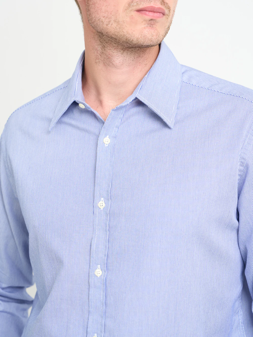 Conduit Classic Shirt Collins White/Blue - Image 4