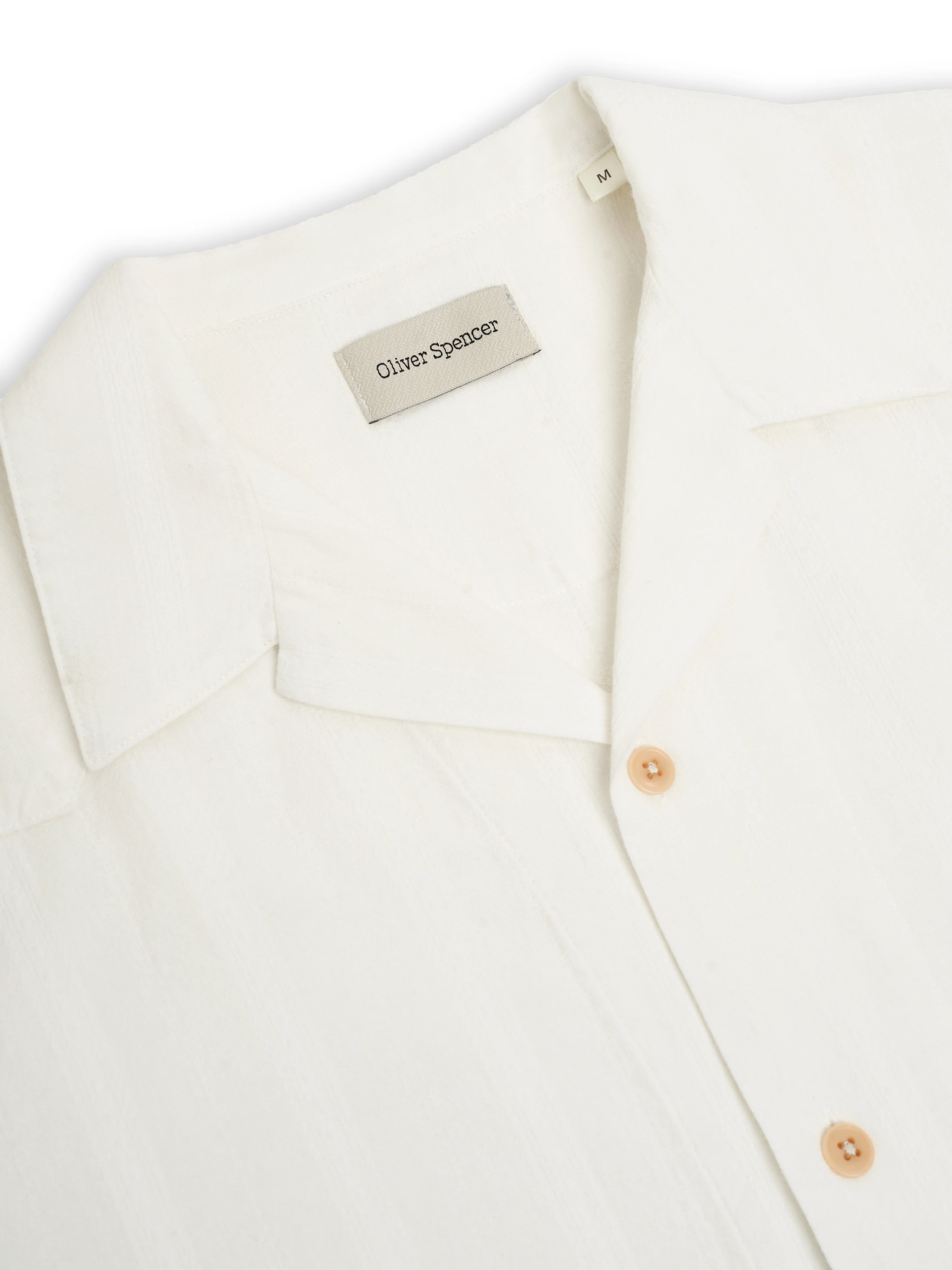 Cuban Short Sleeve Shirt Davey White - Image 6