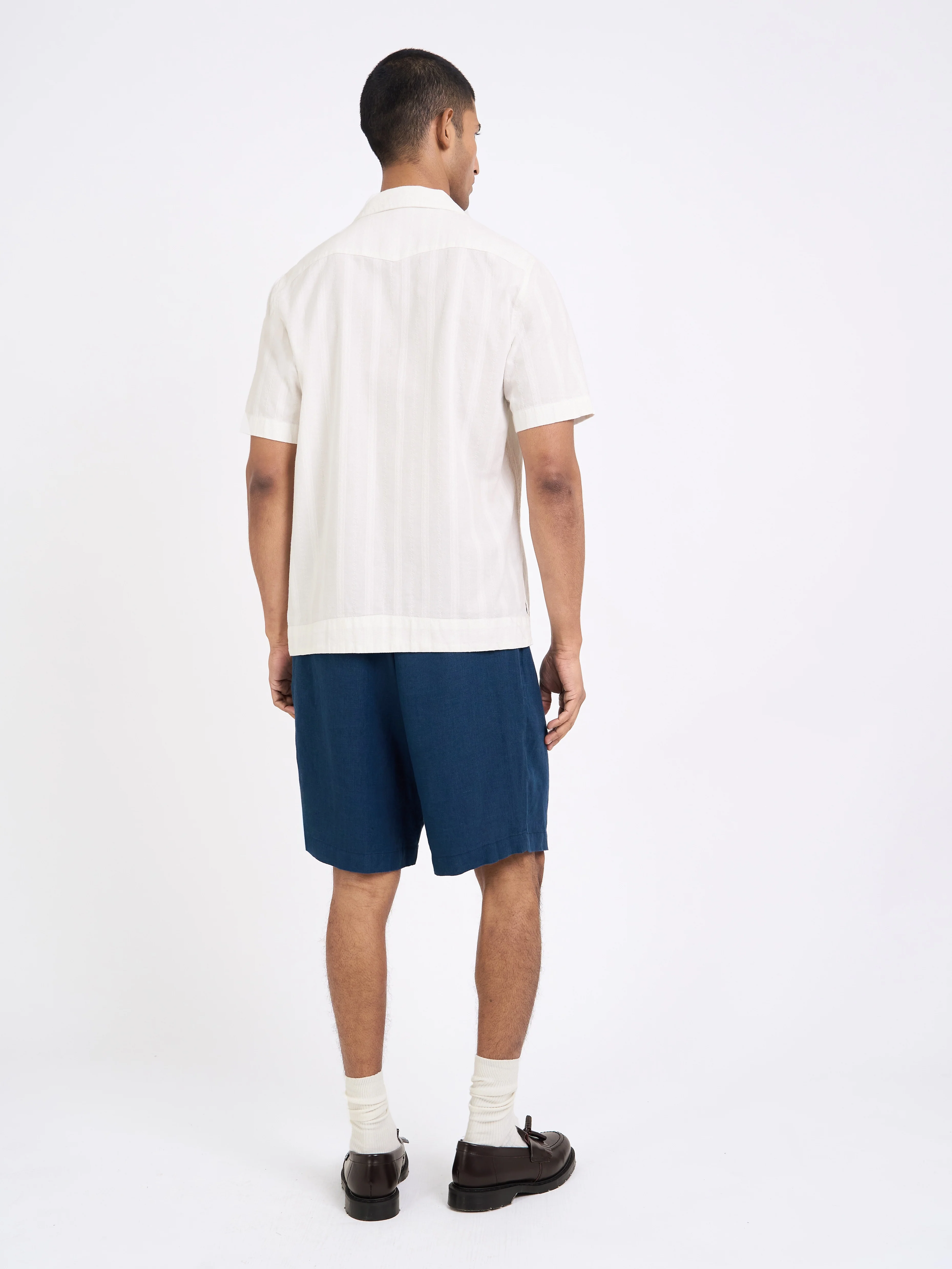 Cuban Short Sleeve Shirt Davey White - Image 9