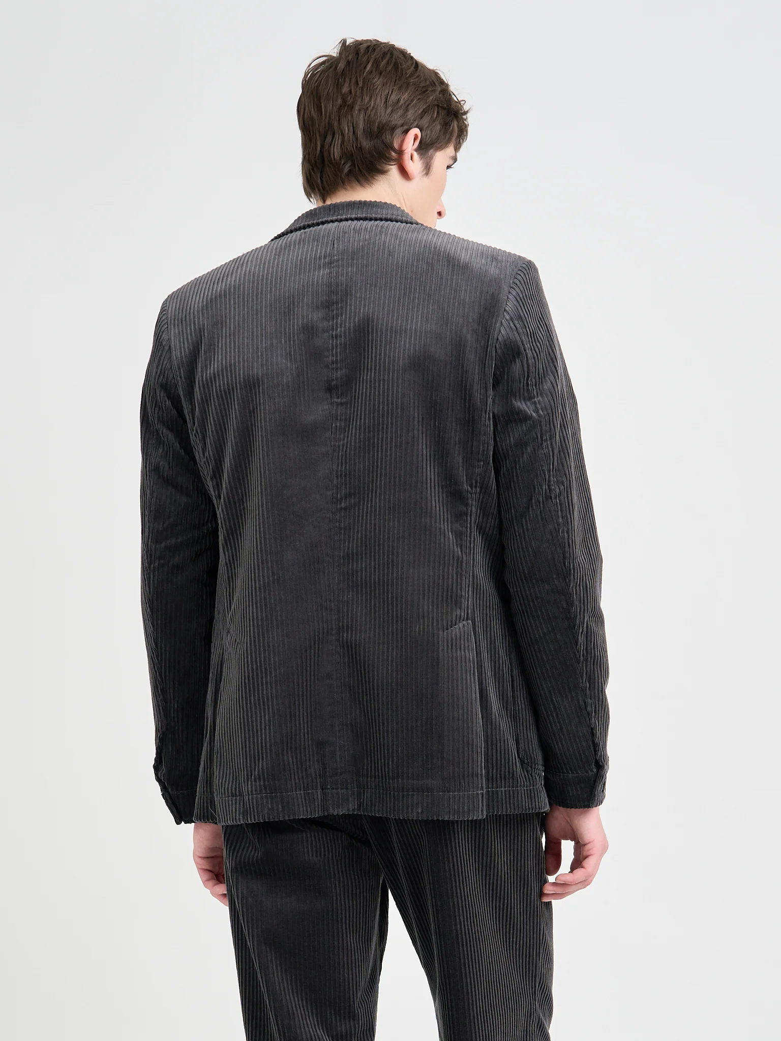 Double Breasted Jacket Deakin Cord Grey - Image 3