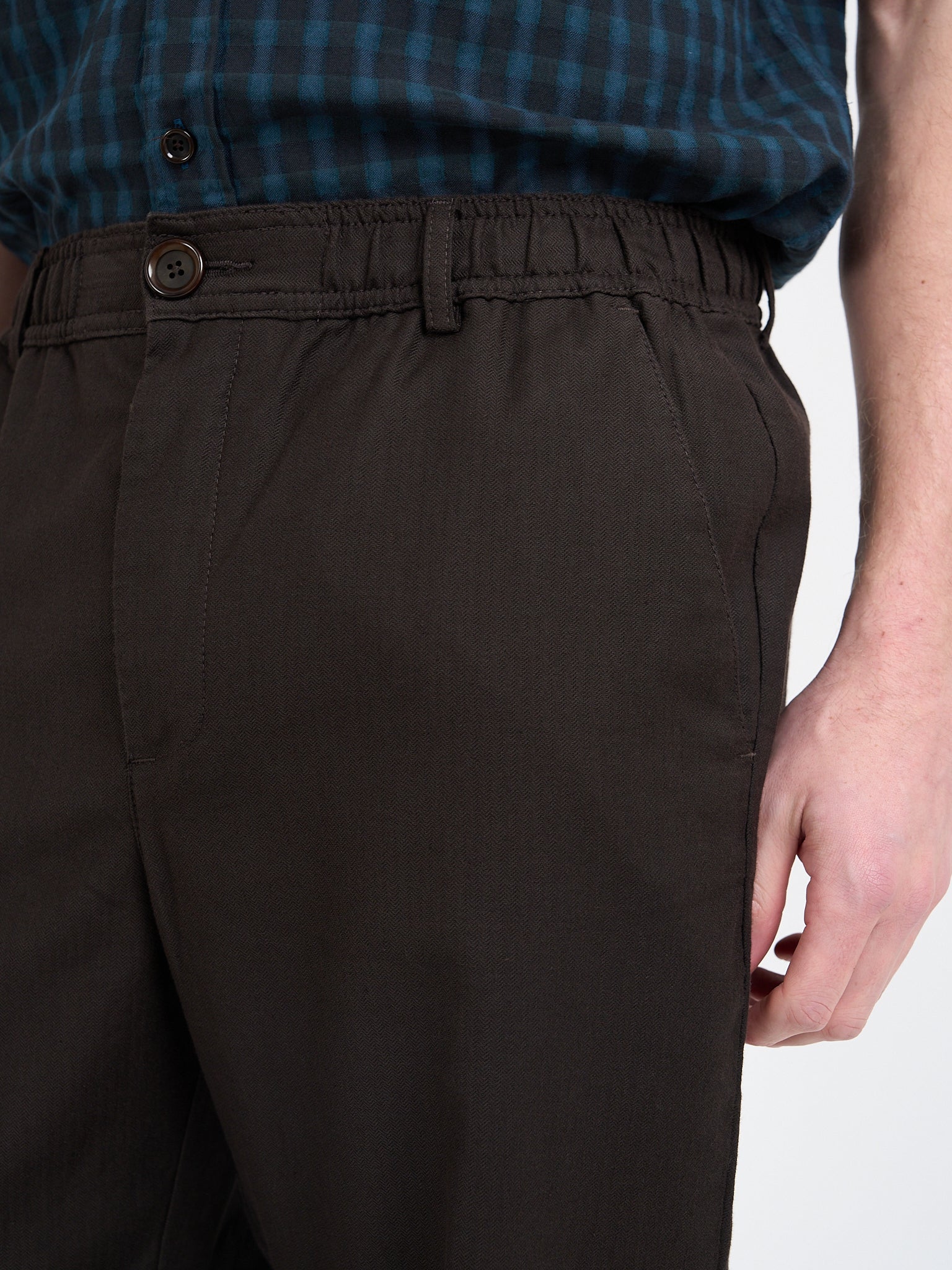 Drawstring Trousers Eastman Brown - Image 4
