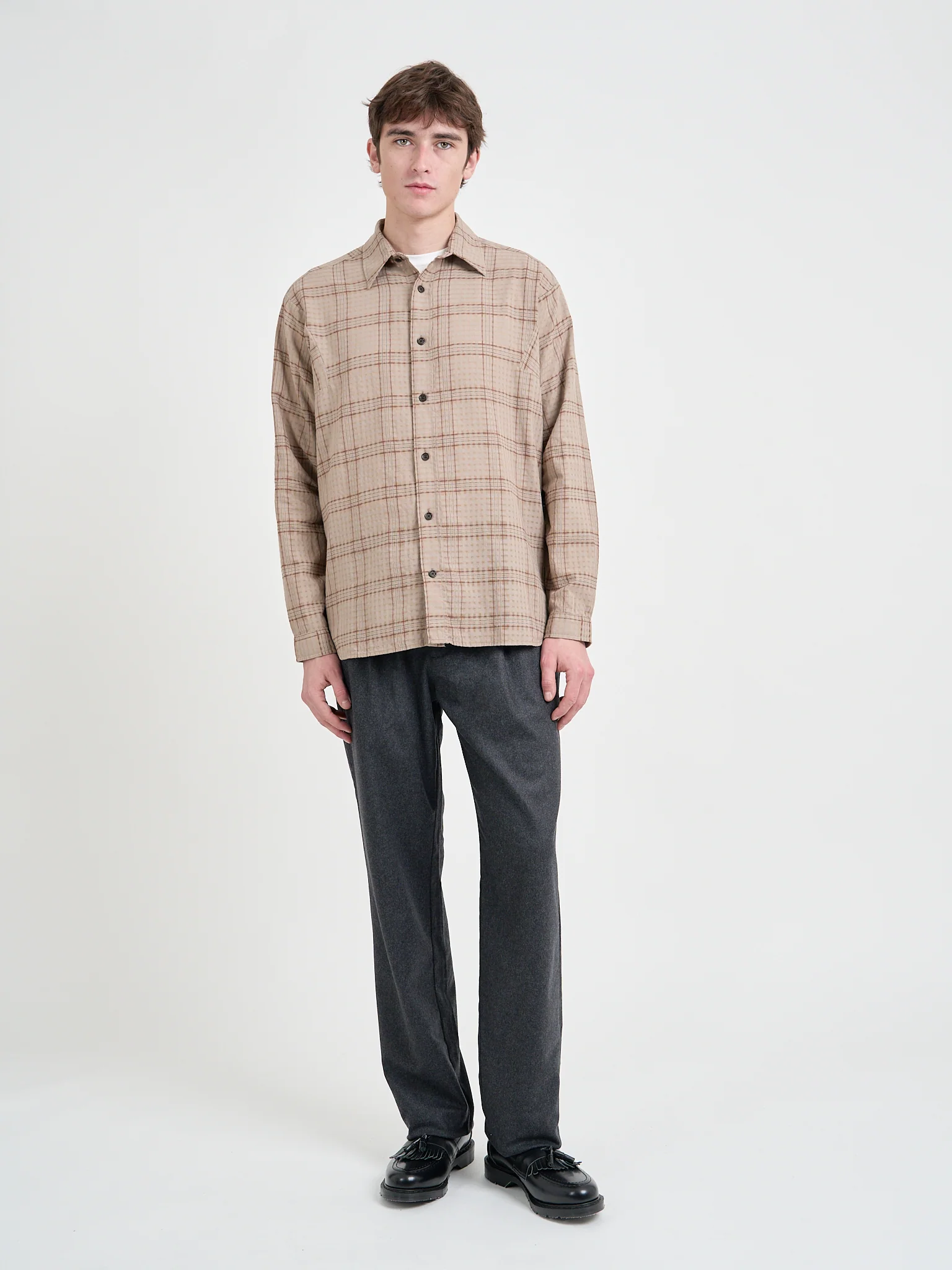 Garrison Long Sleeve Shirt (Loose Fit) Connell Beige - Image 7