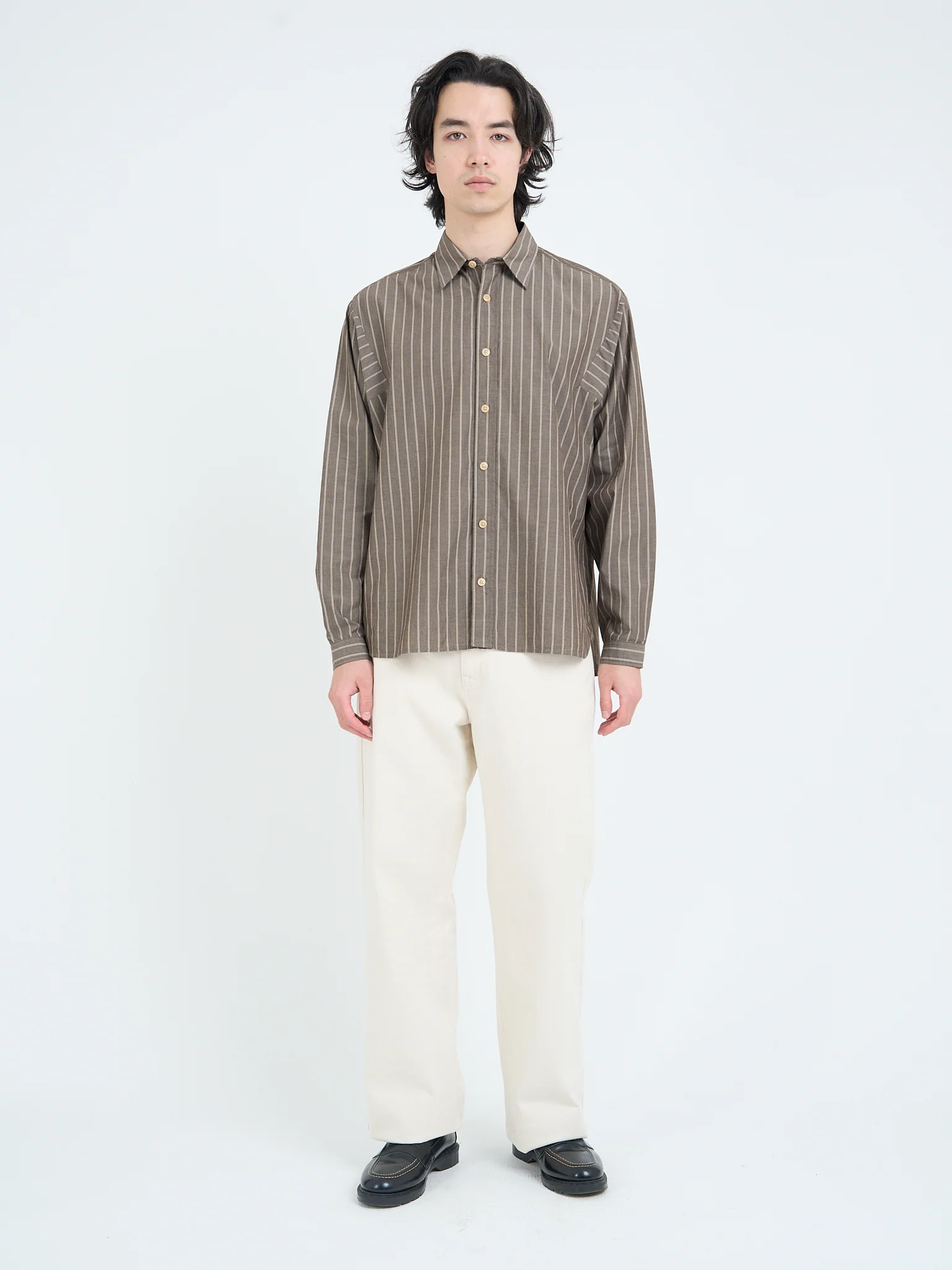 Garrison Long Sleeve Shirt (Loose Fit) Corbet Brown - Image 8