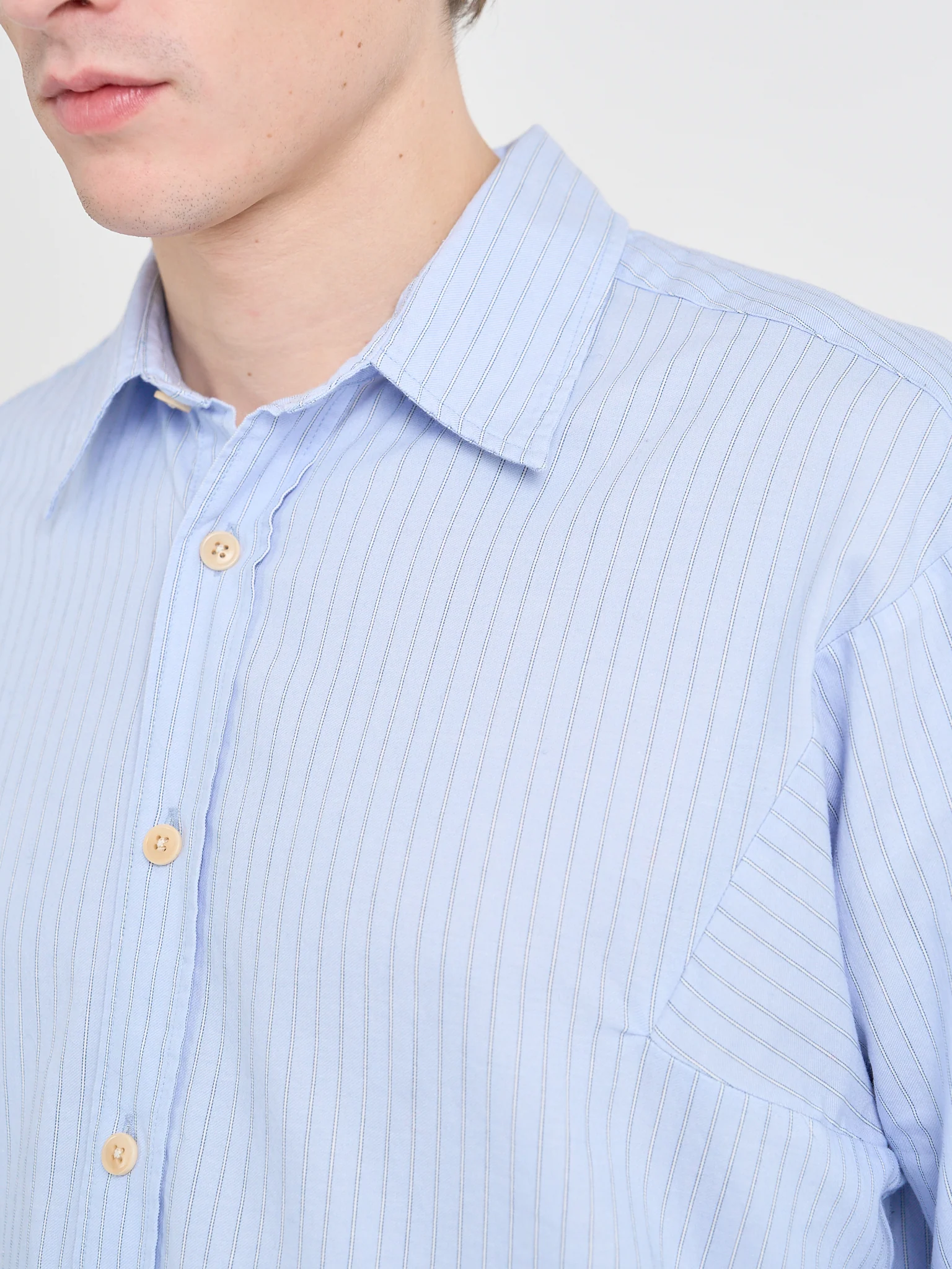 Garrison Long Sleeve Shirt (Loose Fit) Faber Blue - Image 4