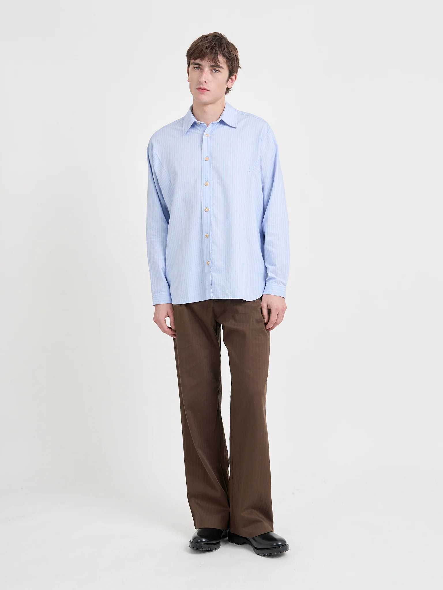 Garrison Long Sleeve Shirt (Loose Fit) Faber Blue - Image 7