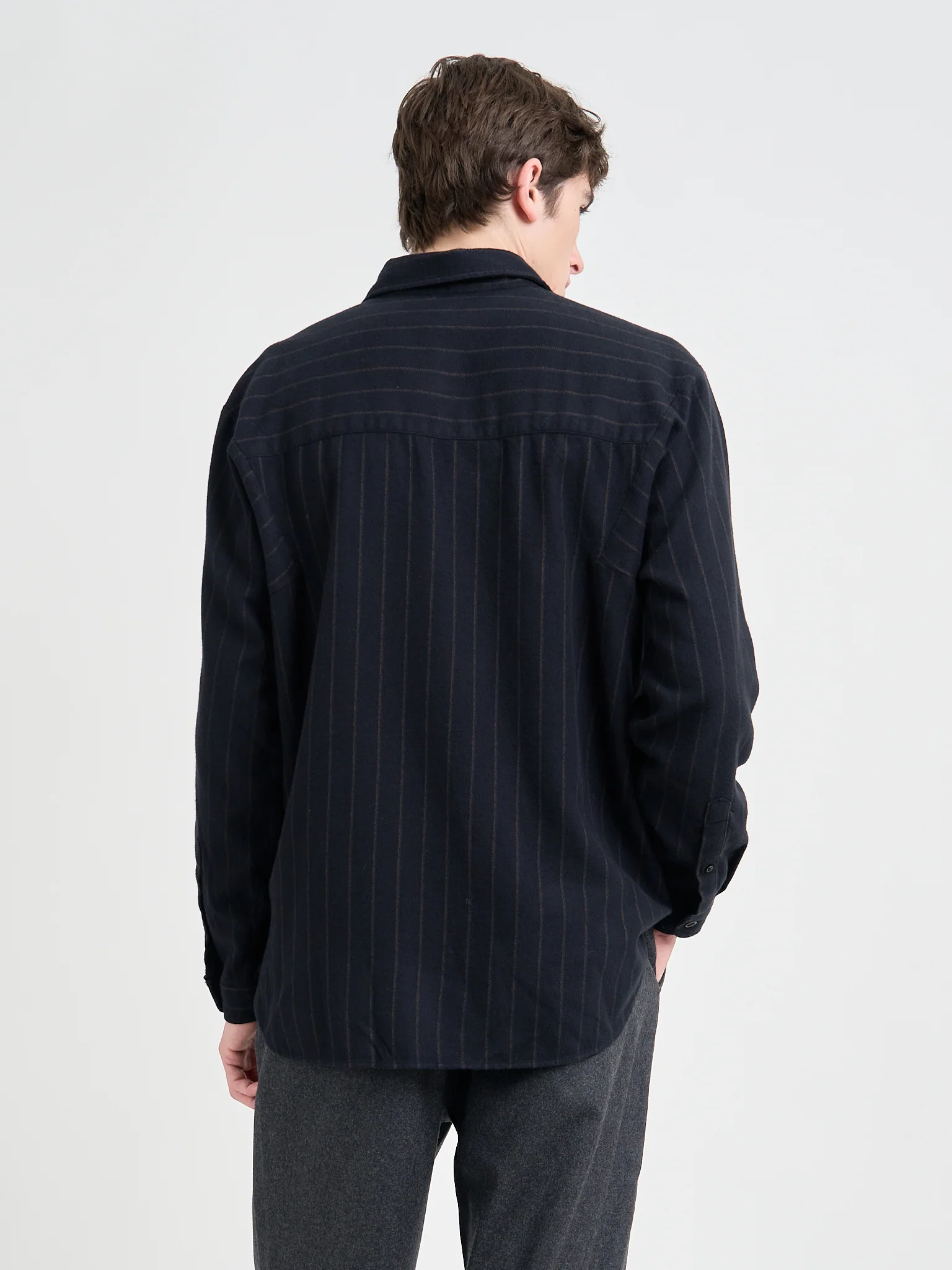 Garrison Long Sleeve Shirt (Loose Fit) Nielson Navy - Image 3