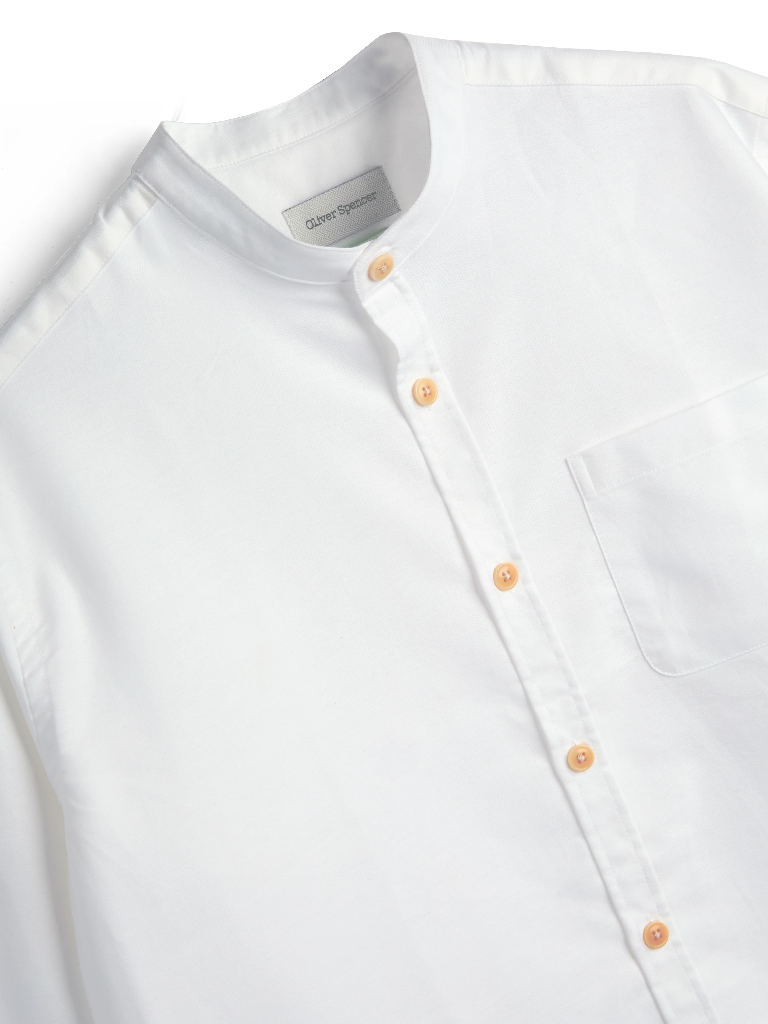 Grandad Shirt Brecon White - Image 5