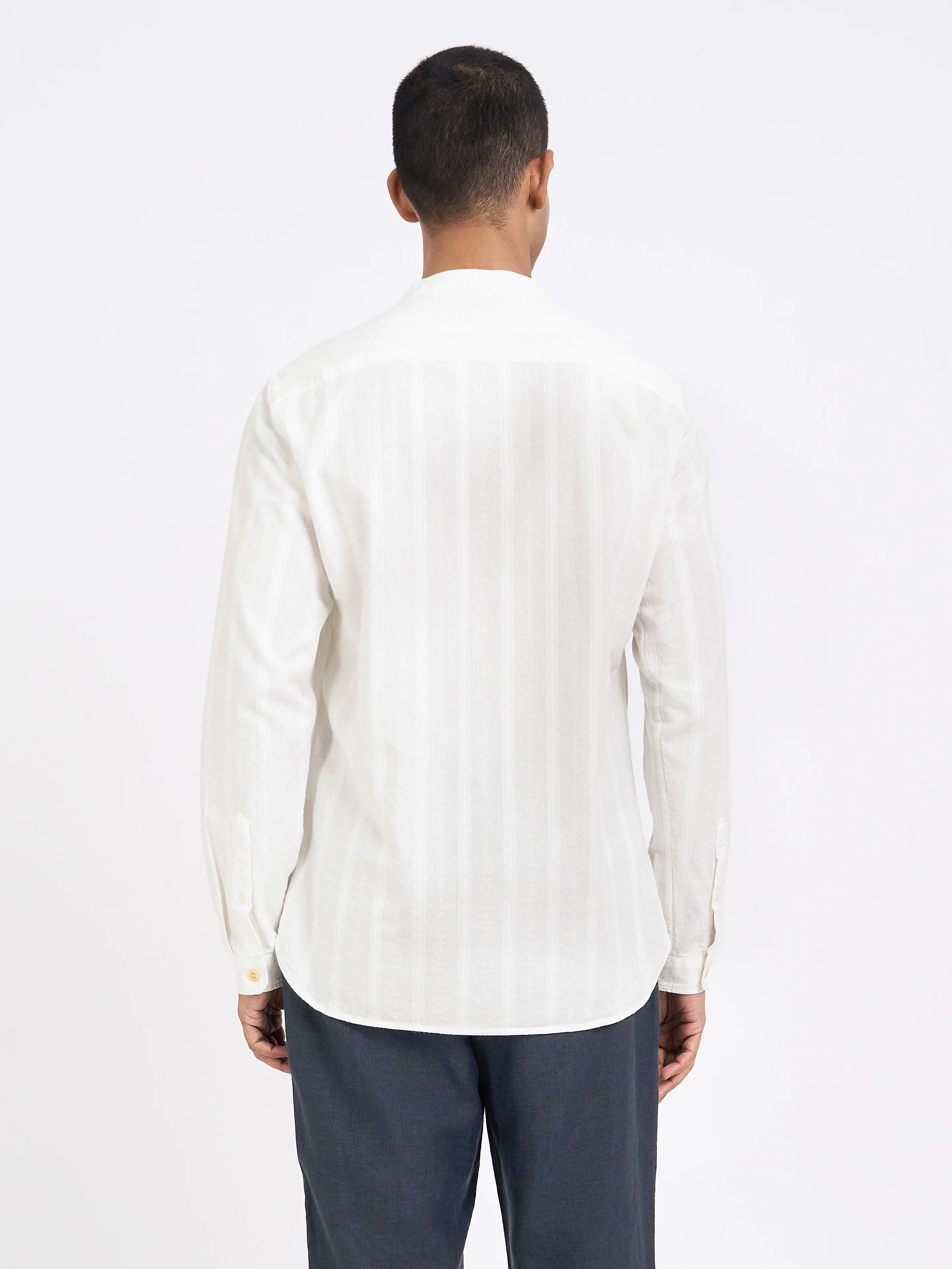 Grandad Shirt Davey White - Image 3