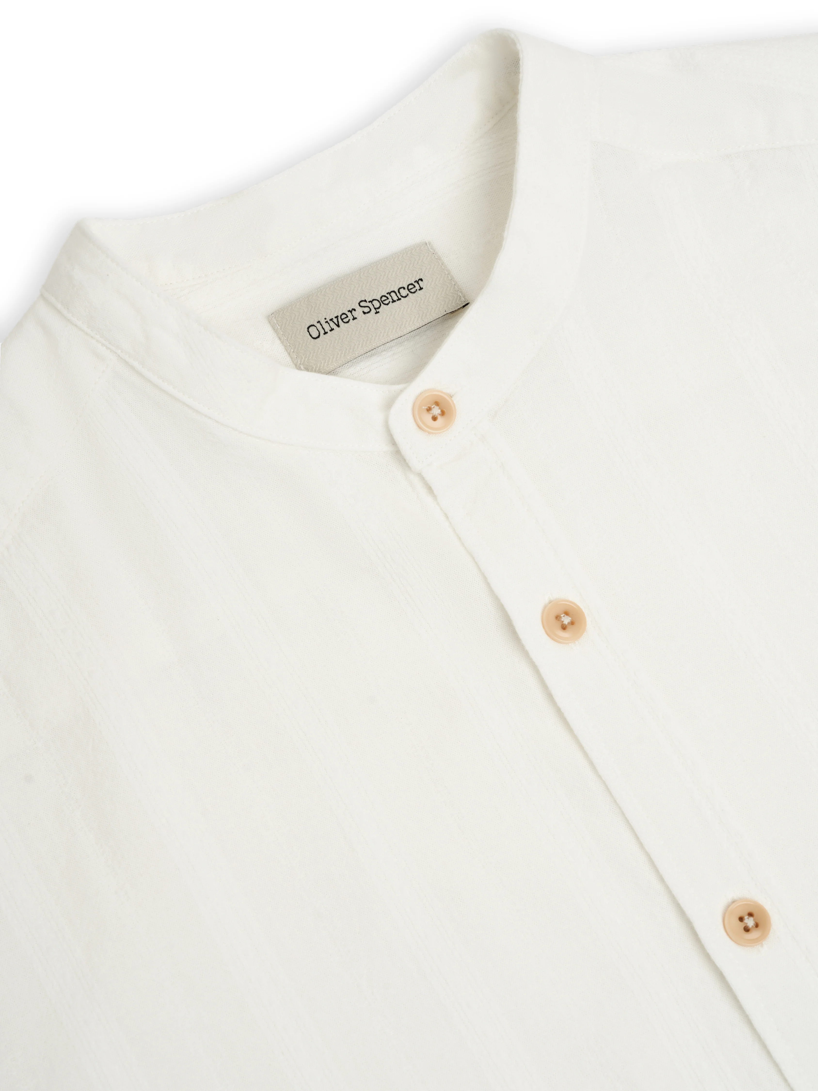 Grandad Shirt Davey White - Image 5
