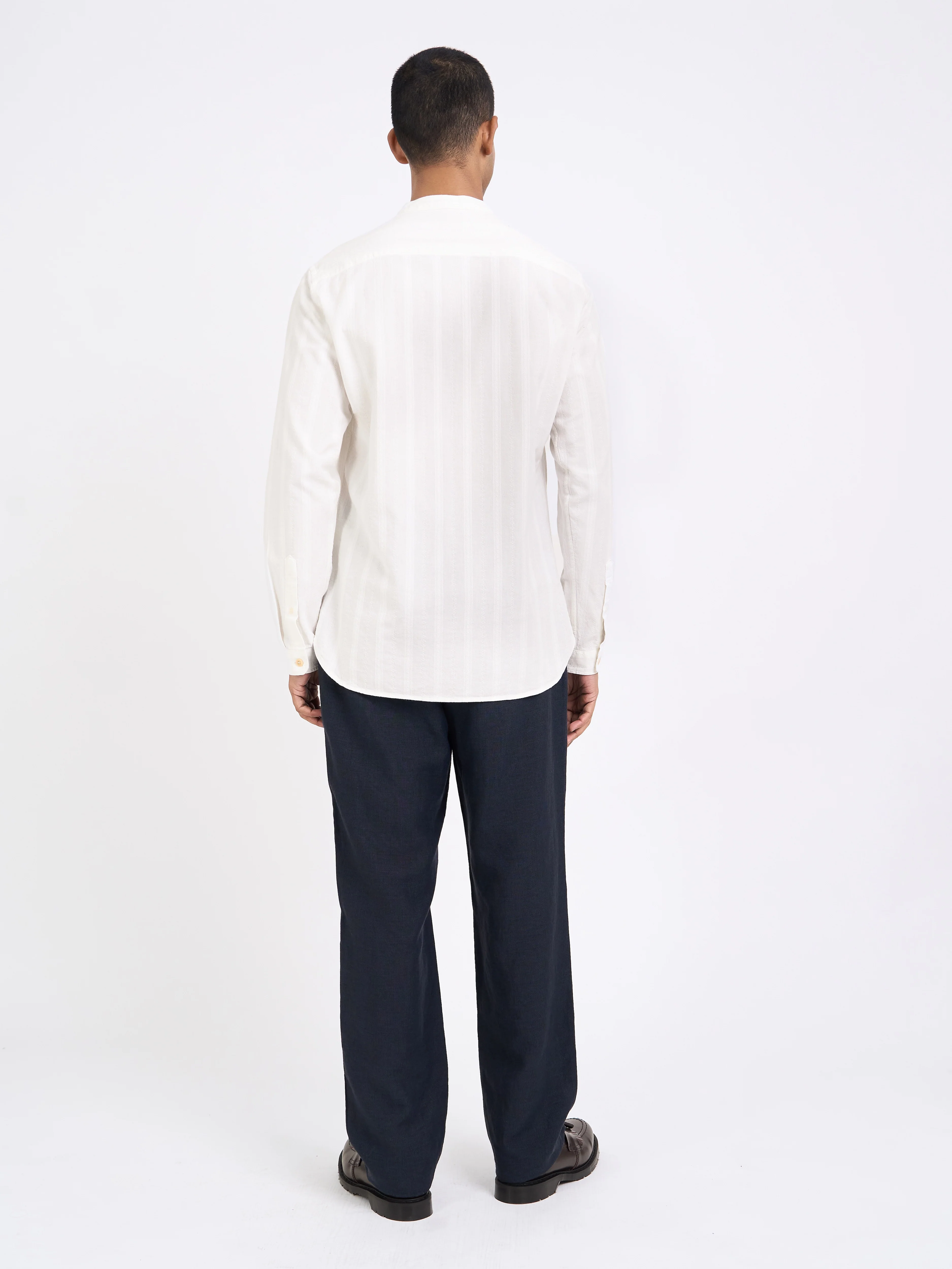 Grandad Shirt Davey White - Image 9