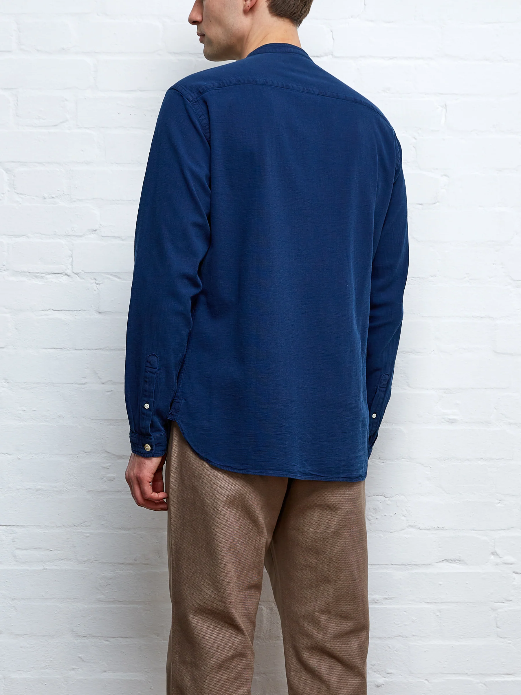 Grandad Shirt Kildale Indigo Rinse - Image 3