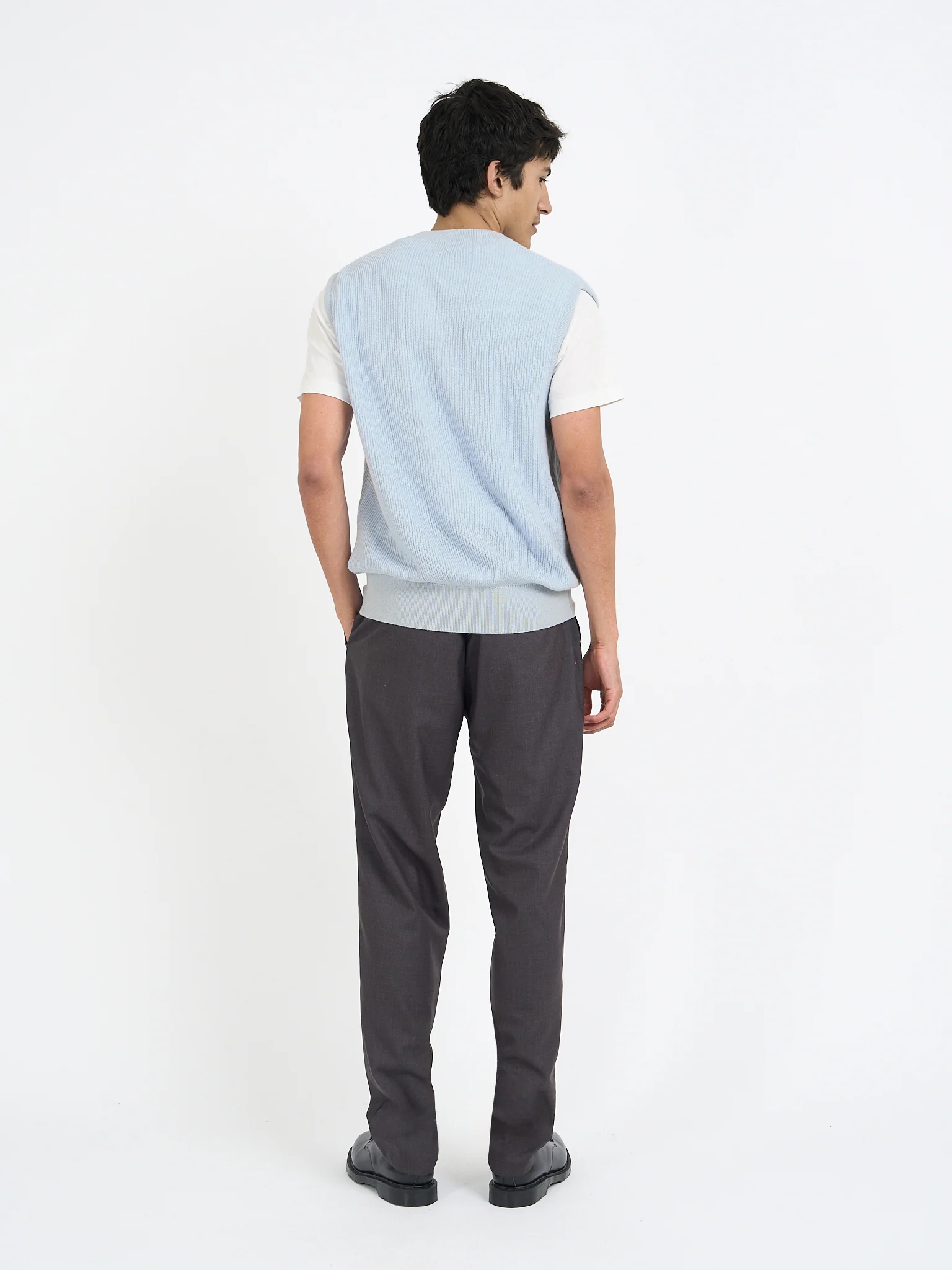 Graves V Neck Vest Overton Sky Blue - Image 7