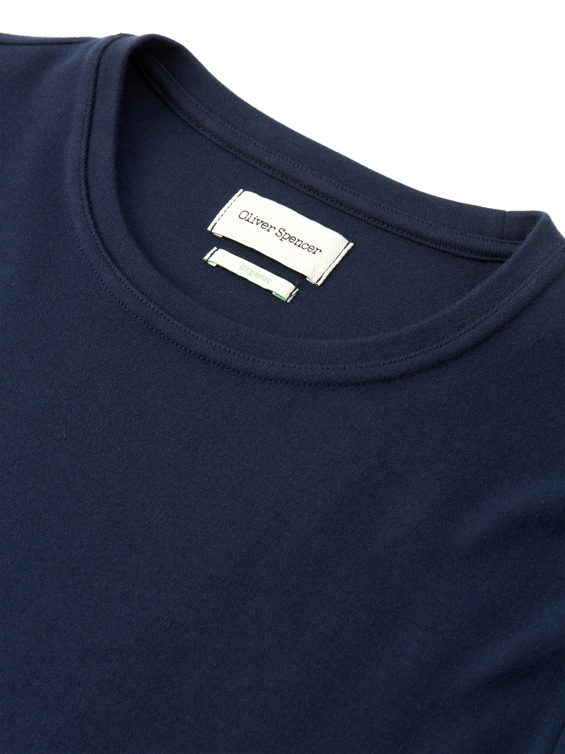 Heavy Long Sleeve Plain T-Shirt Tavistock Navy - Image 4