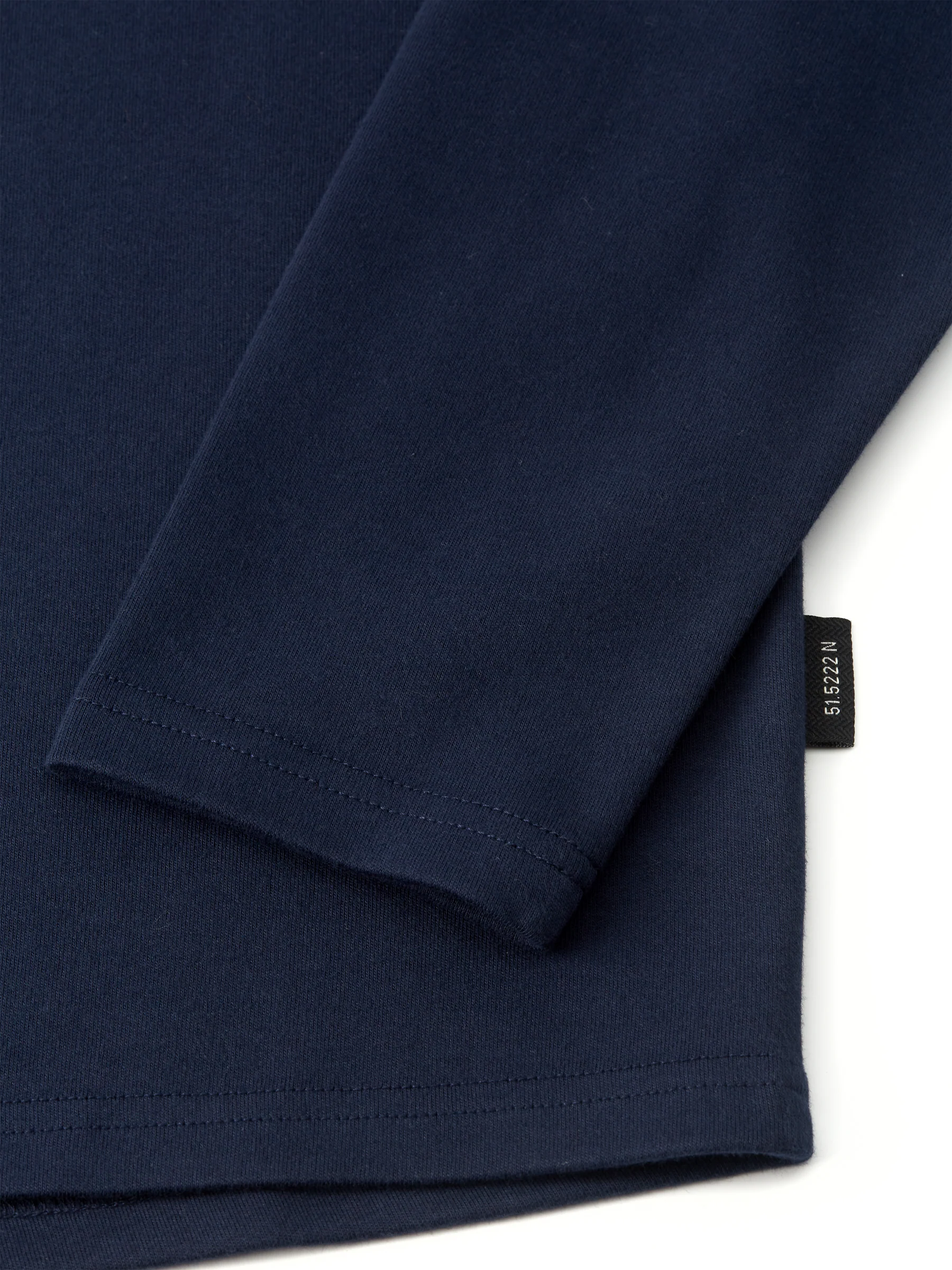 Heavy Long Sleeve Plain T-Shirt Tavistock Navy - Image 5
