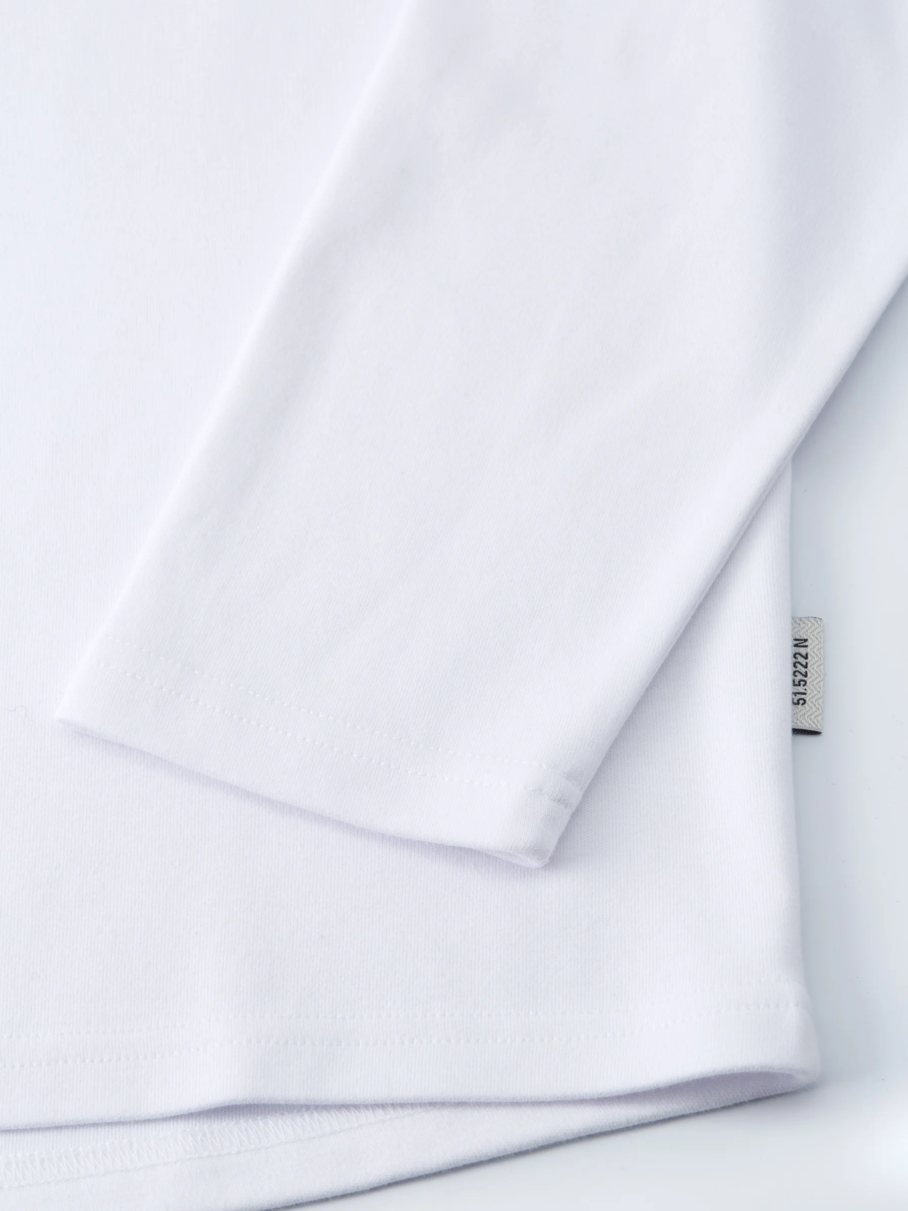 Heavy Long Sleeve Plain T-Shirt Tavistock White - Image 4