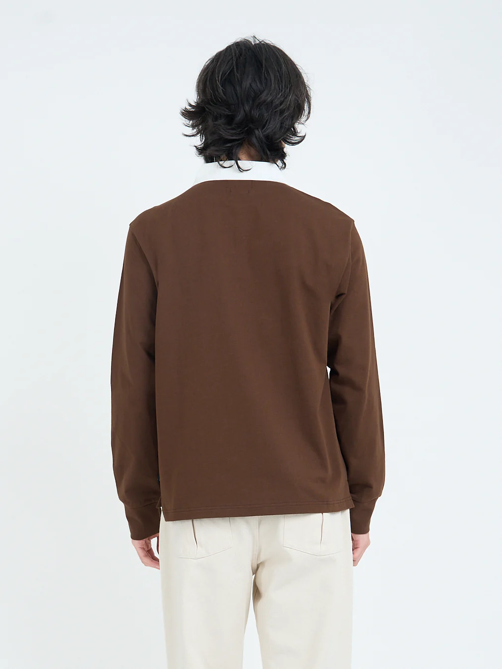 Heavy Long Sleeve Rugby Top Parton Brown - Image 3