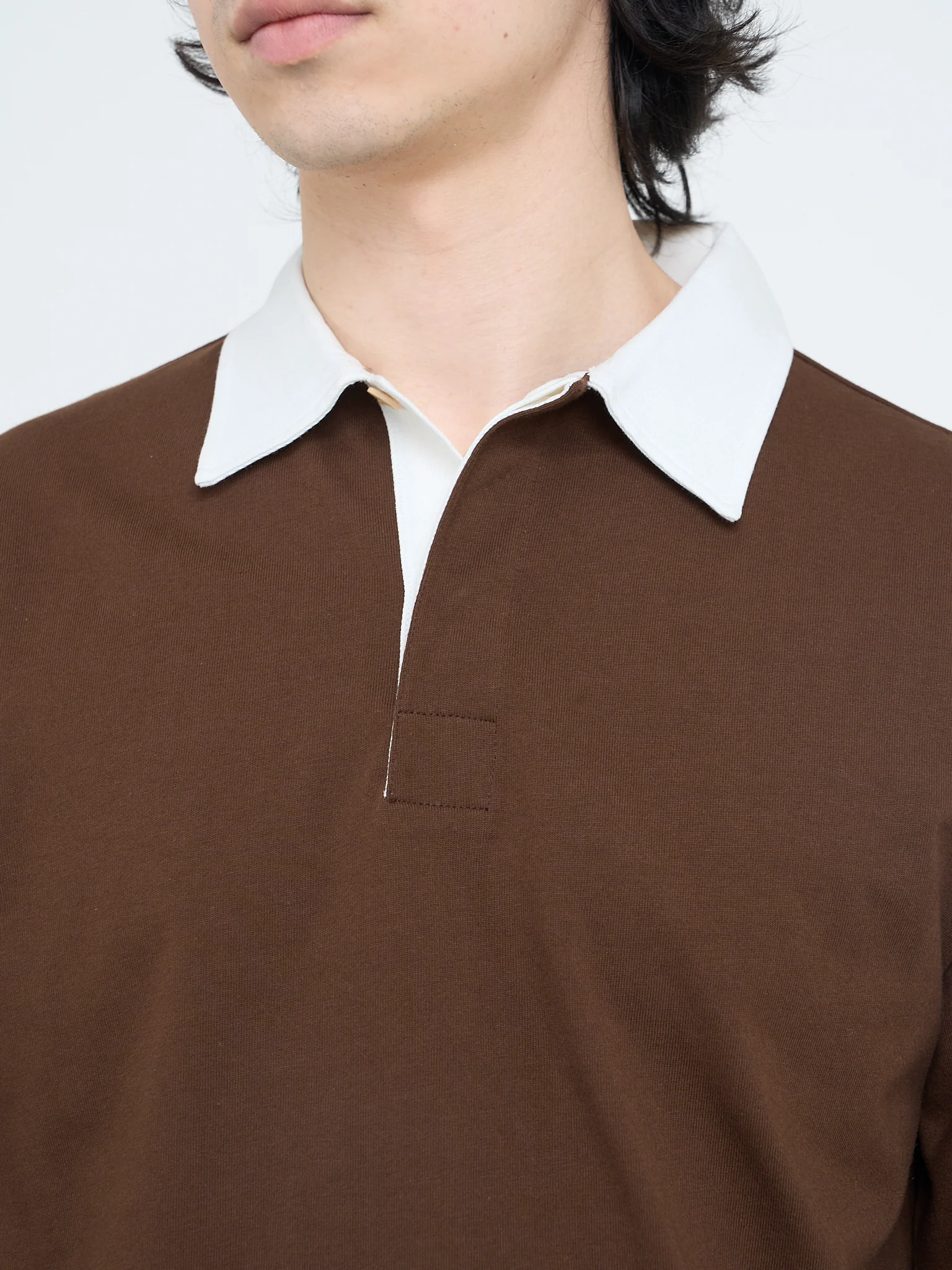 Heavy Long Sleeve Rugby Top Parton Brown - Image 4