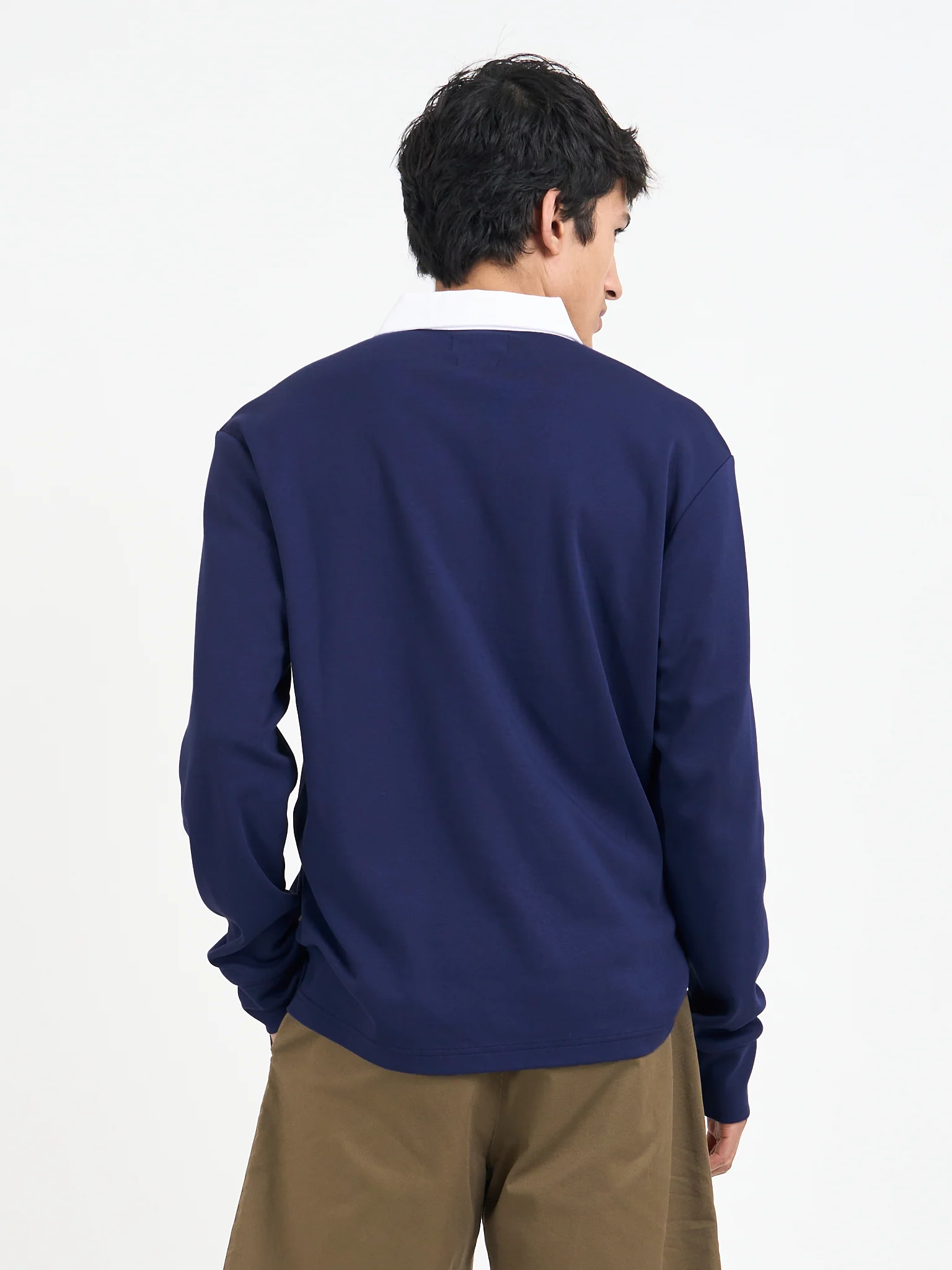 Heavy Long Sleeve Rugby Top Parton Indigo Blue - Image 3