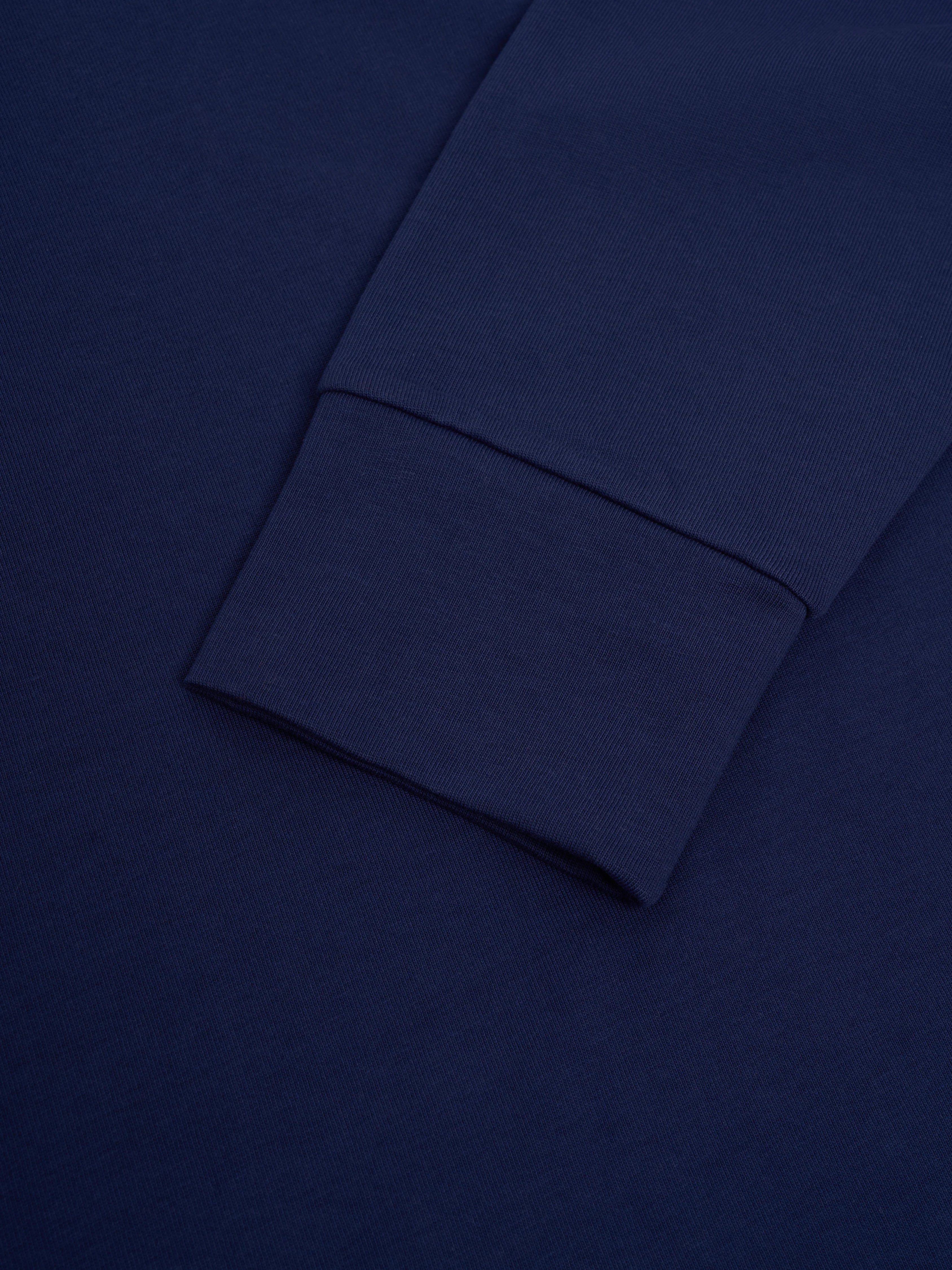 Heavy Long Sleeve Rugby Top Parton Indigo Blue - Image 6