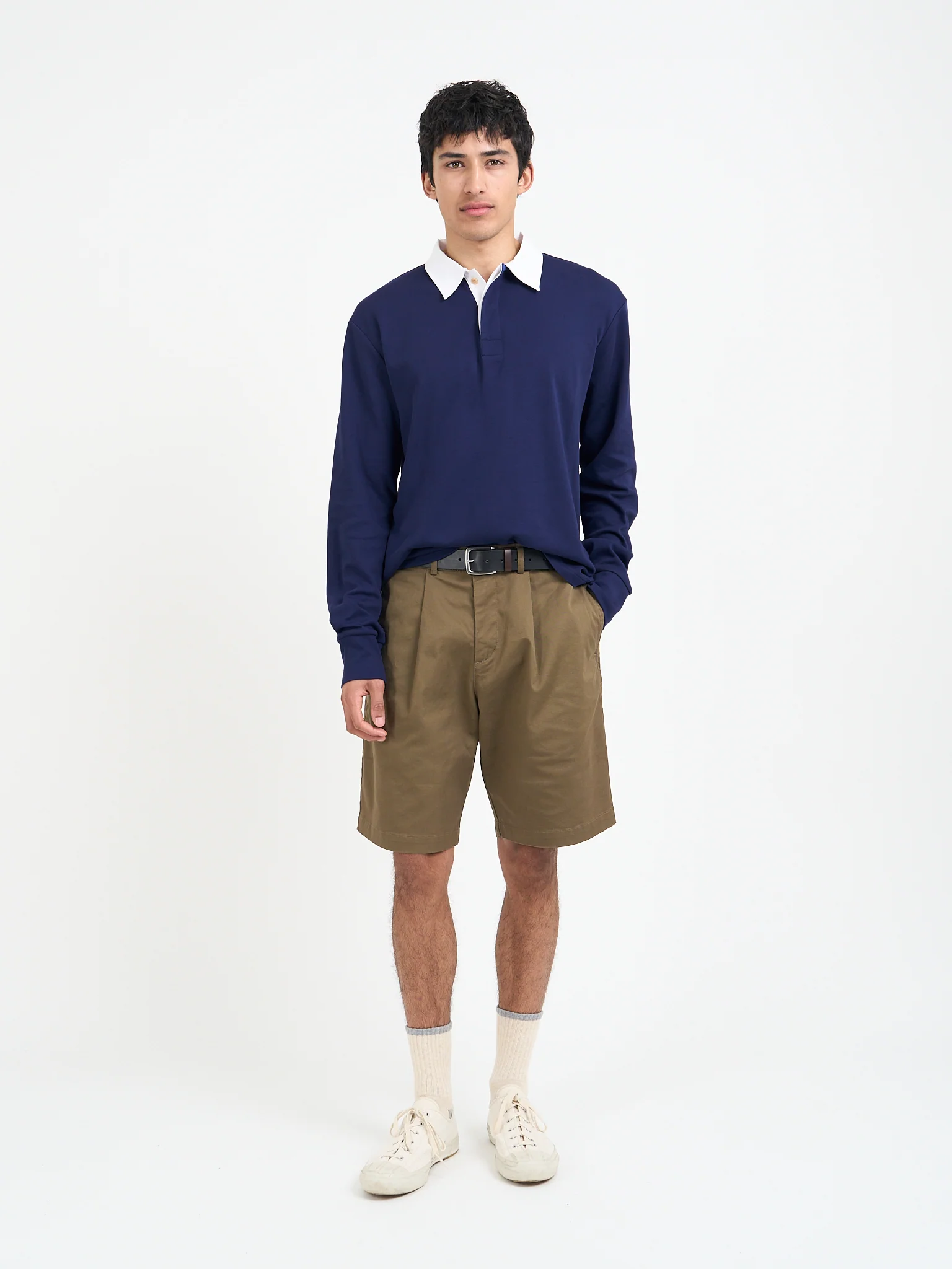 Heavy Long Sleeve Rugby Top Parton Indigo Blue - Image 8