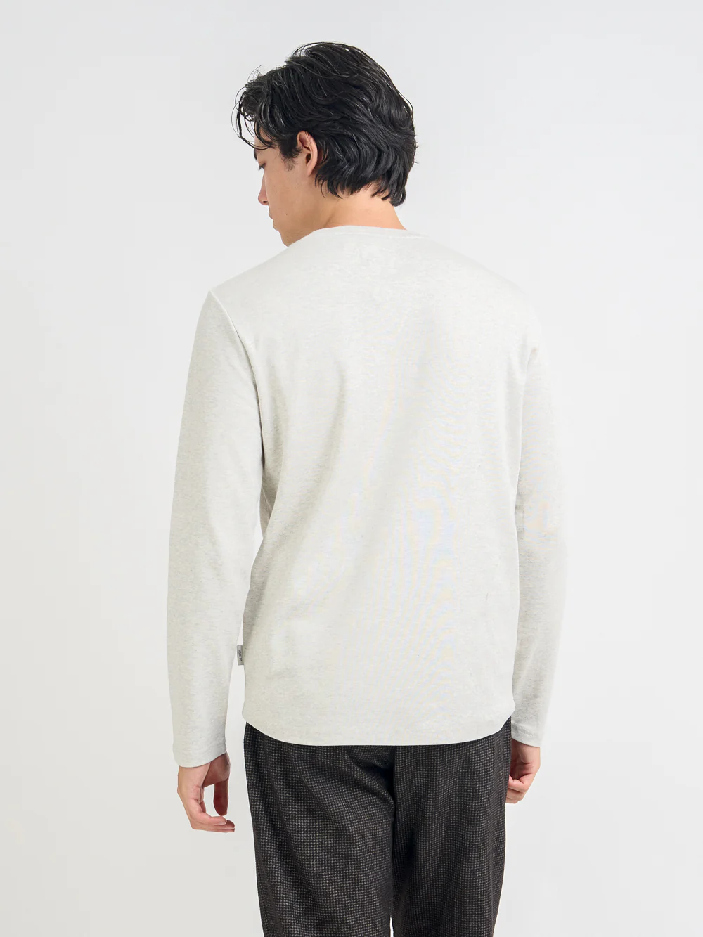 Heavy Long Sleeve T-Shirt Tavistock Oatmeal - Image 3