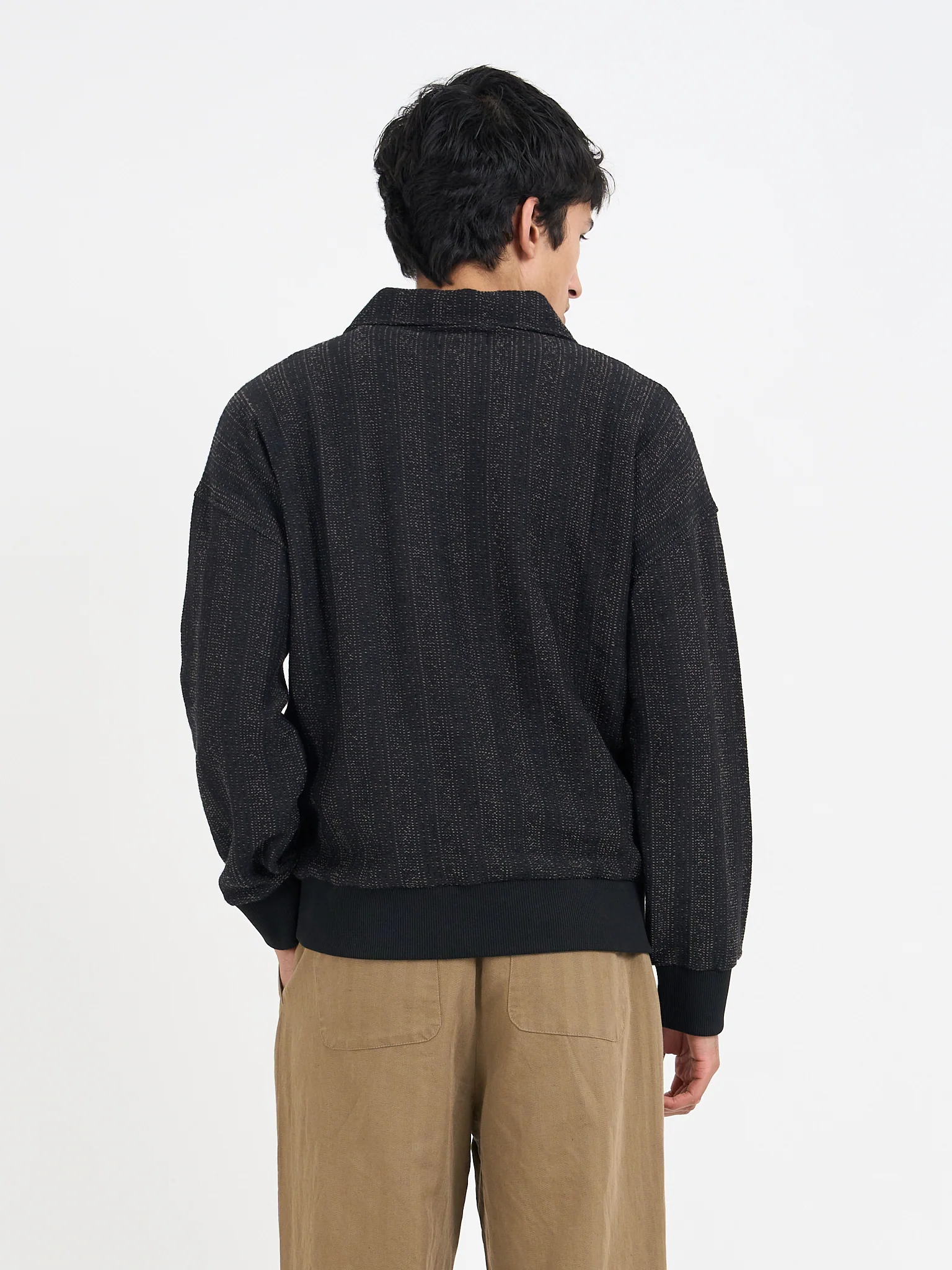 Lorimer Half Zip Sweatshirt Glover Black - Image 3