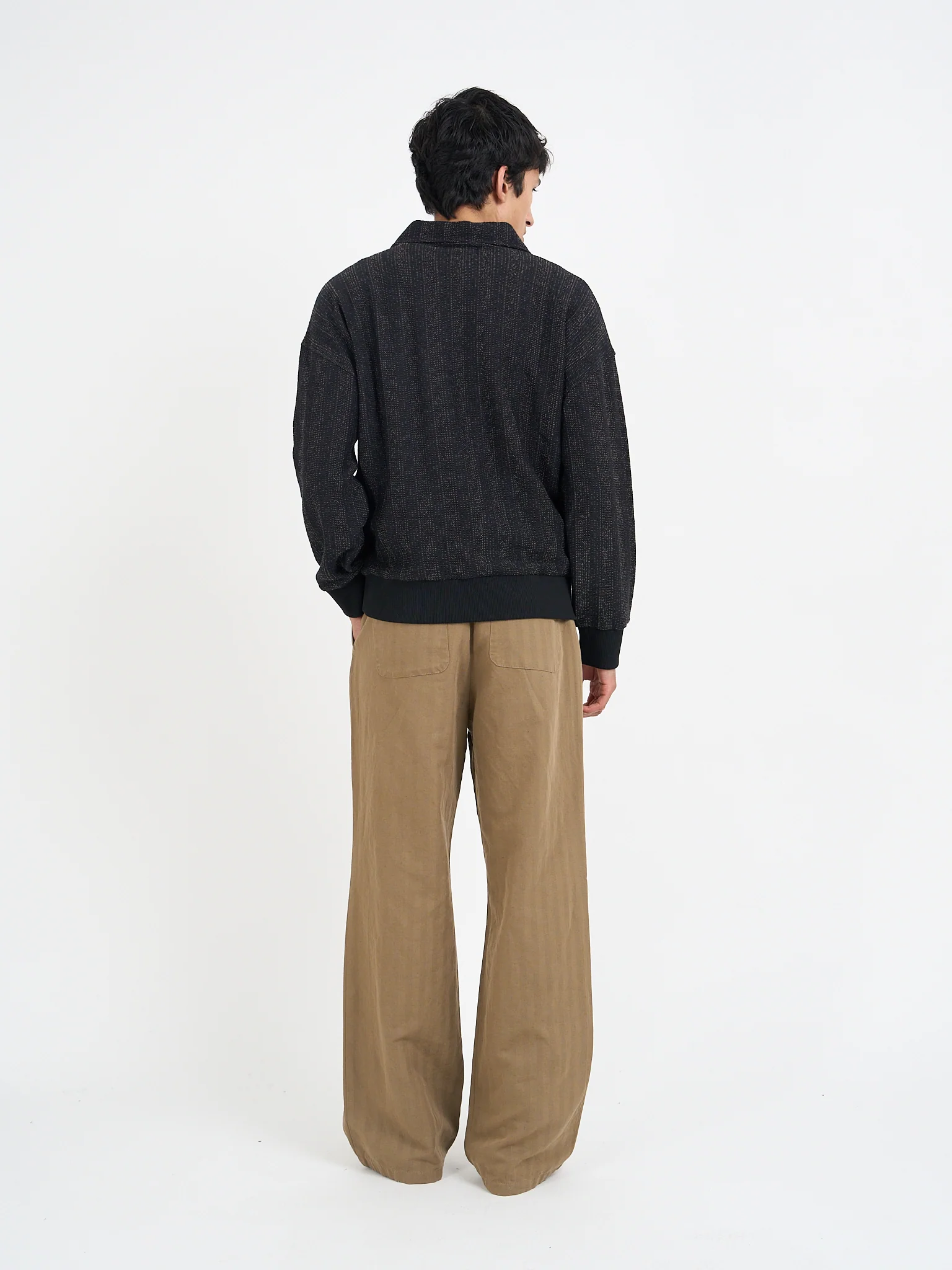 Lorimer Half Zip Sweatshirt Glover Black - Image 8