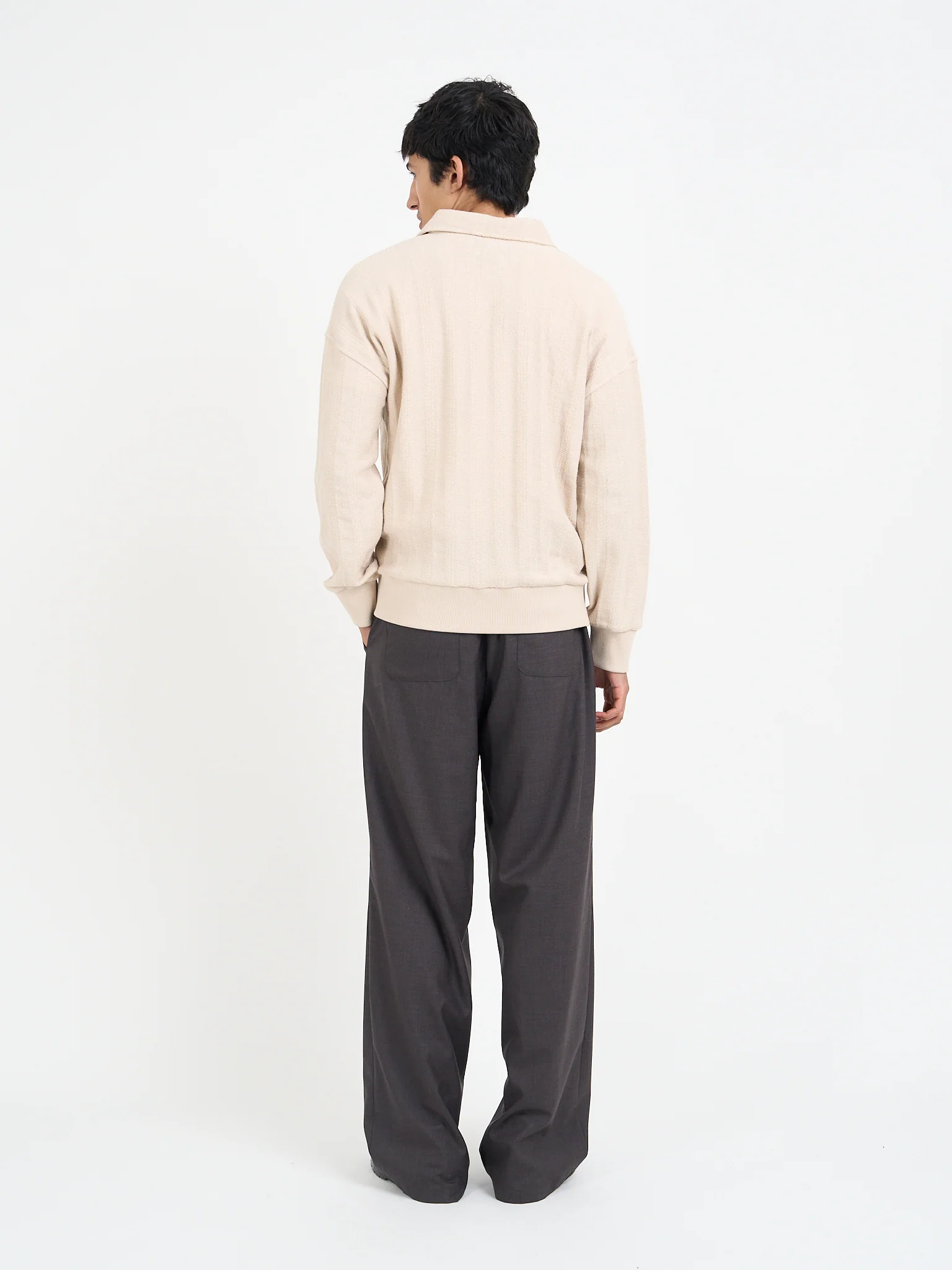 Lorimer Half Zip Sweatshirt Glover Cream - Image 8