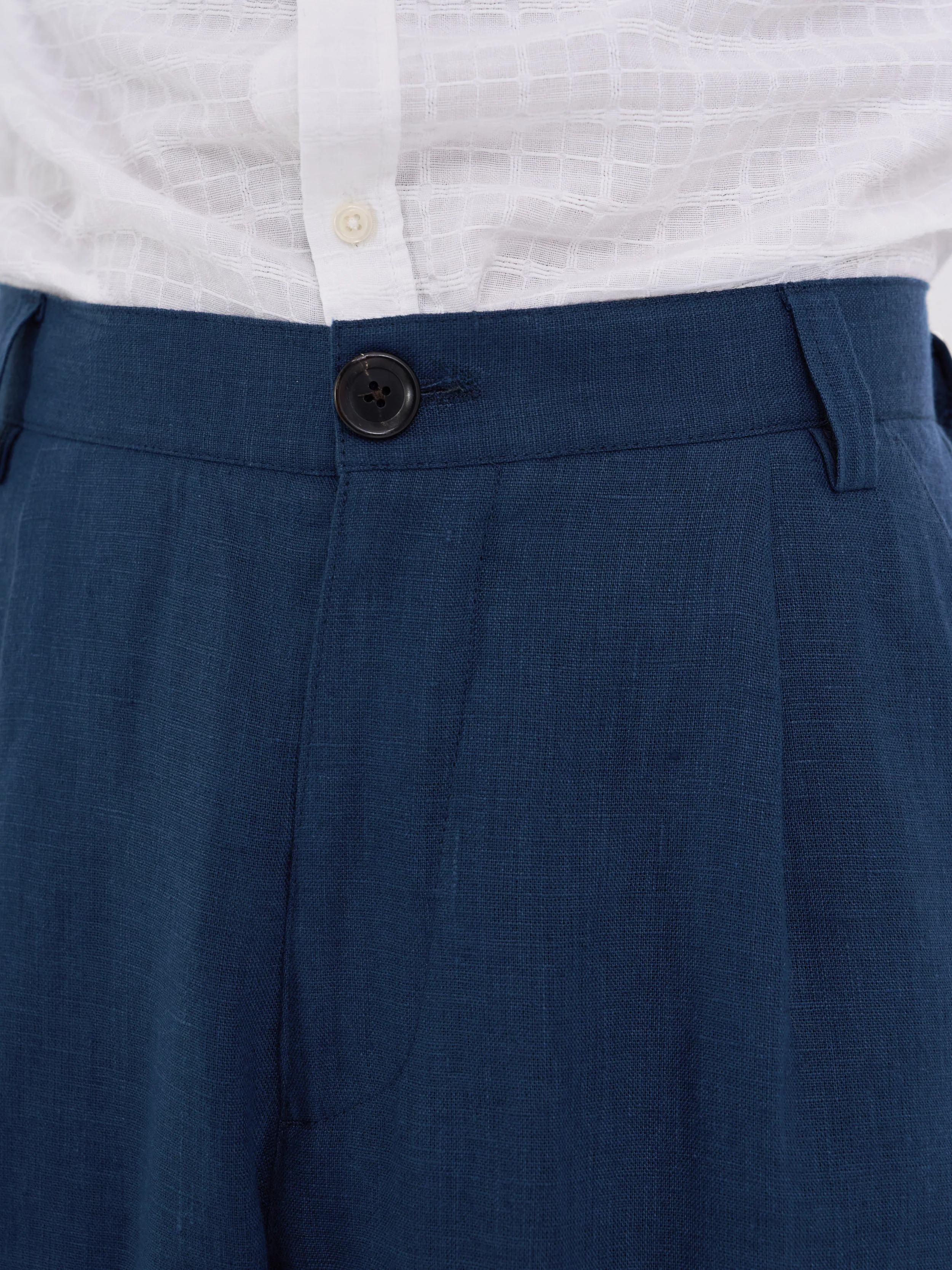 Morton Pleated Trousers Coney Navy - Image 4