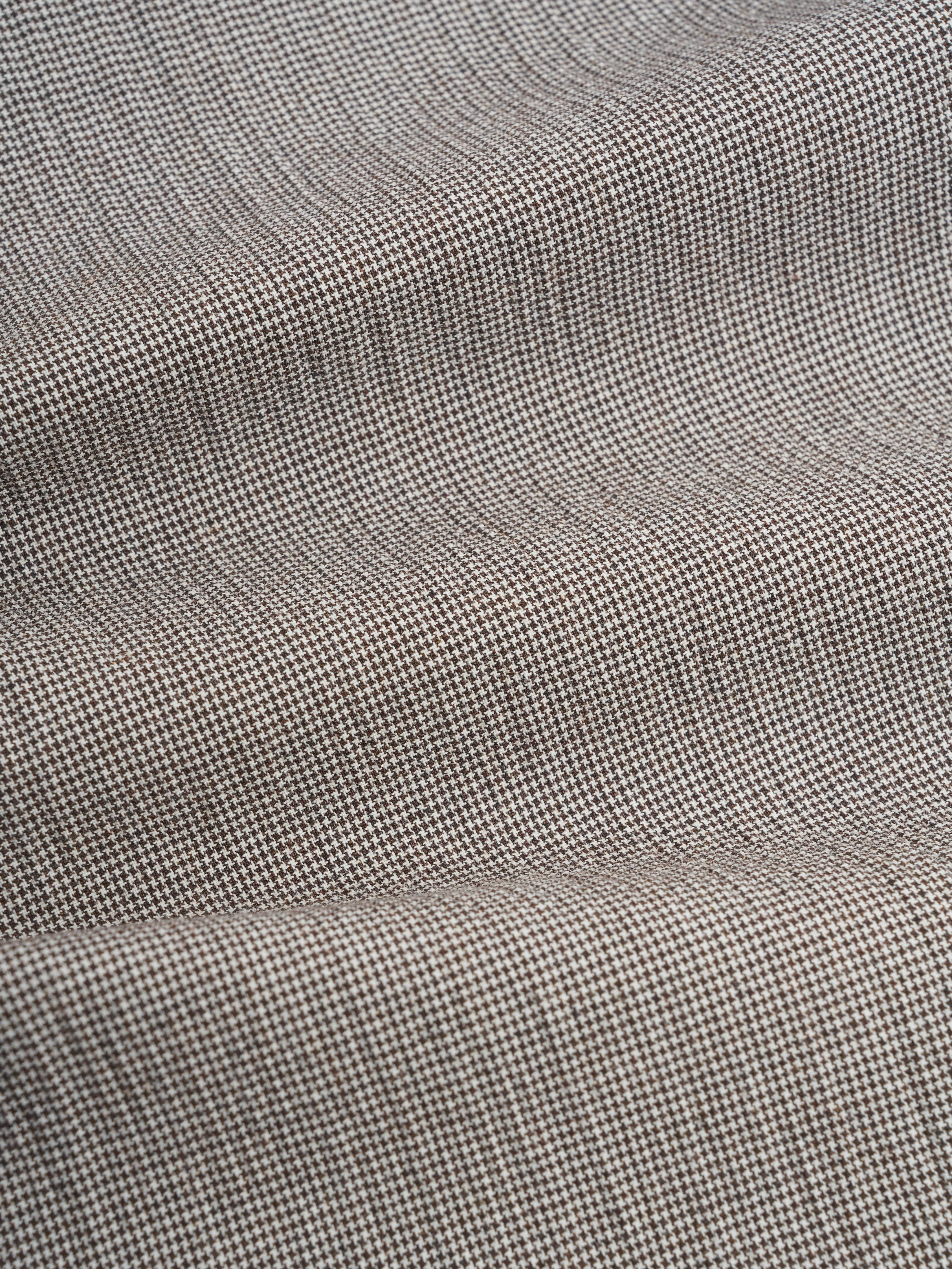Morton Pleated Trousers Jensen Brown/White - Image 8