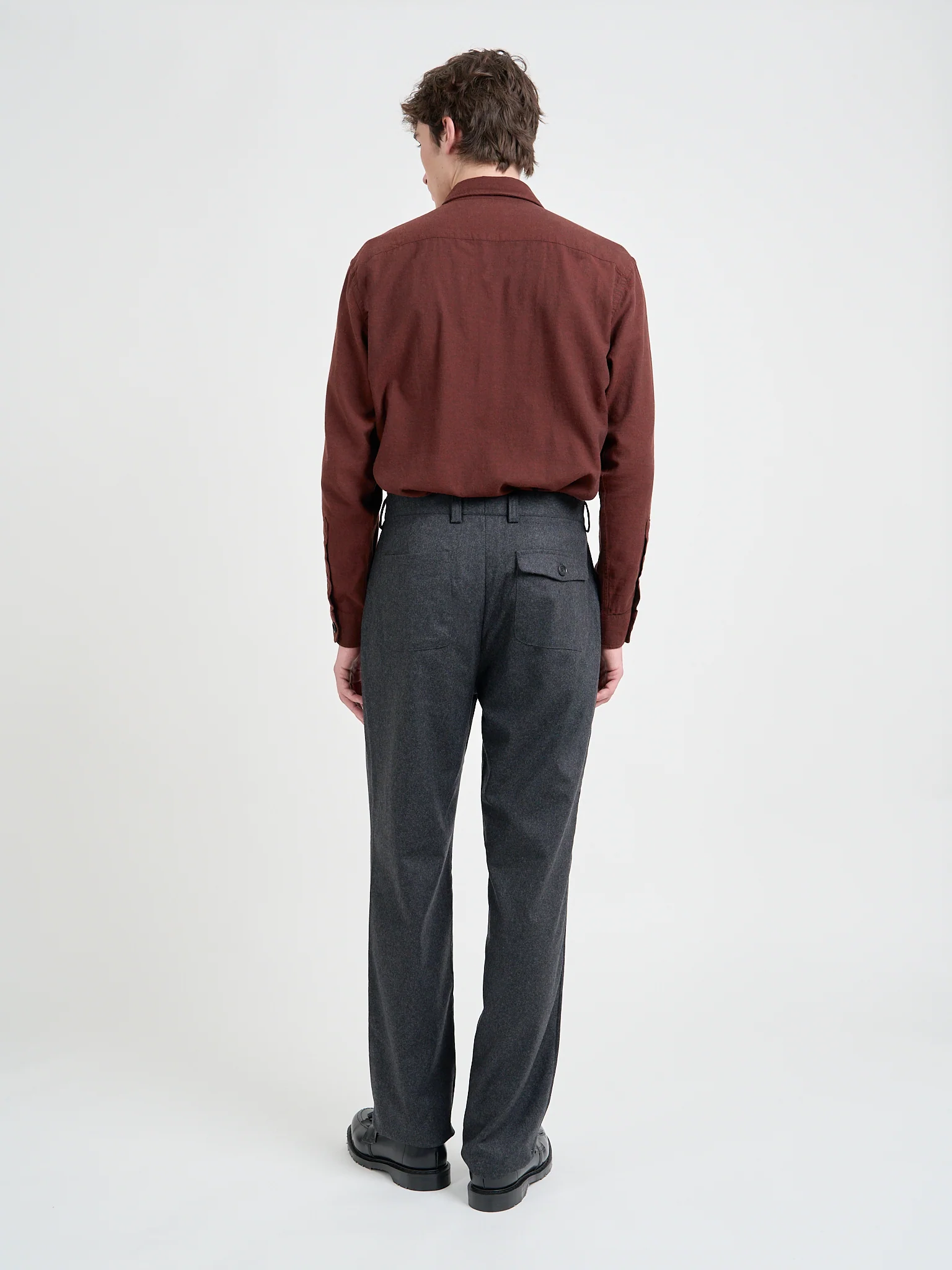 Morton Pleated Trousers Richards Charcoal - Image 8
