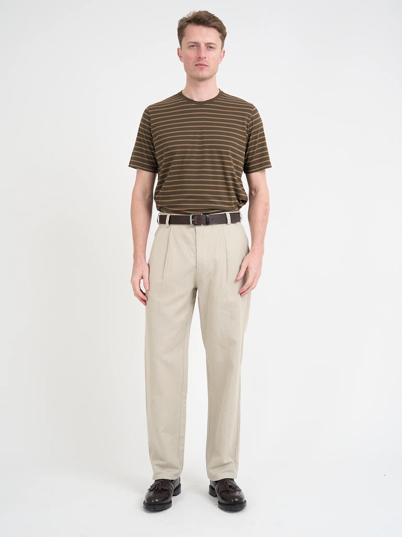 Morton Pleated Trousers Wilkes Sand - Image 7