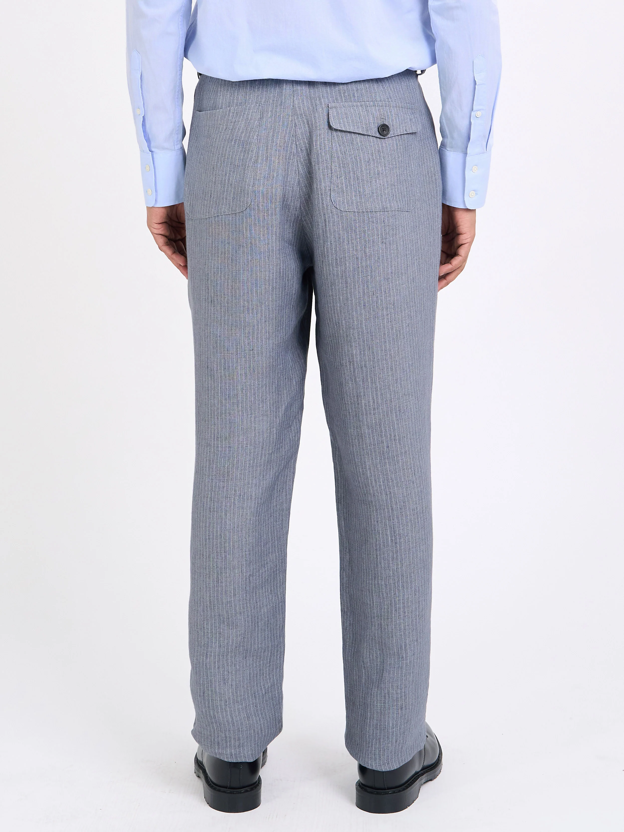 Morton Pleated Trousers Wilkins Grey - Image 3