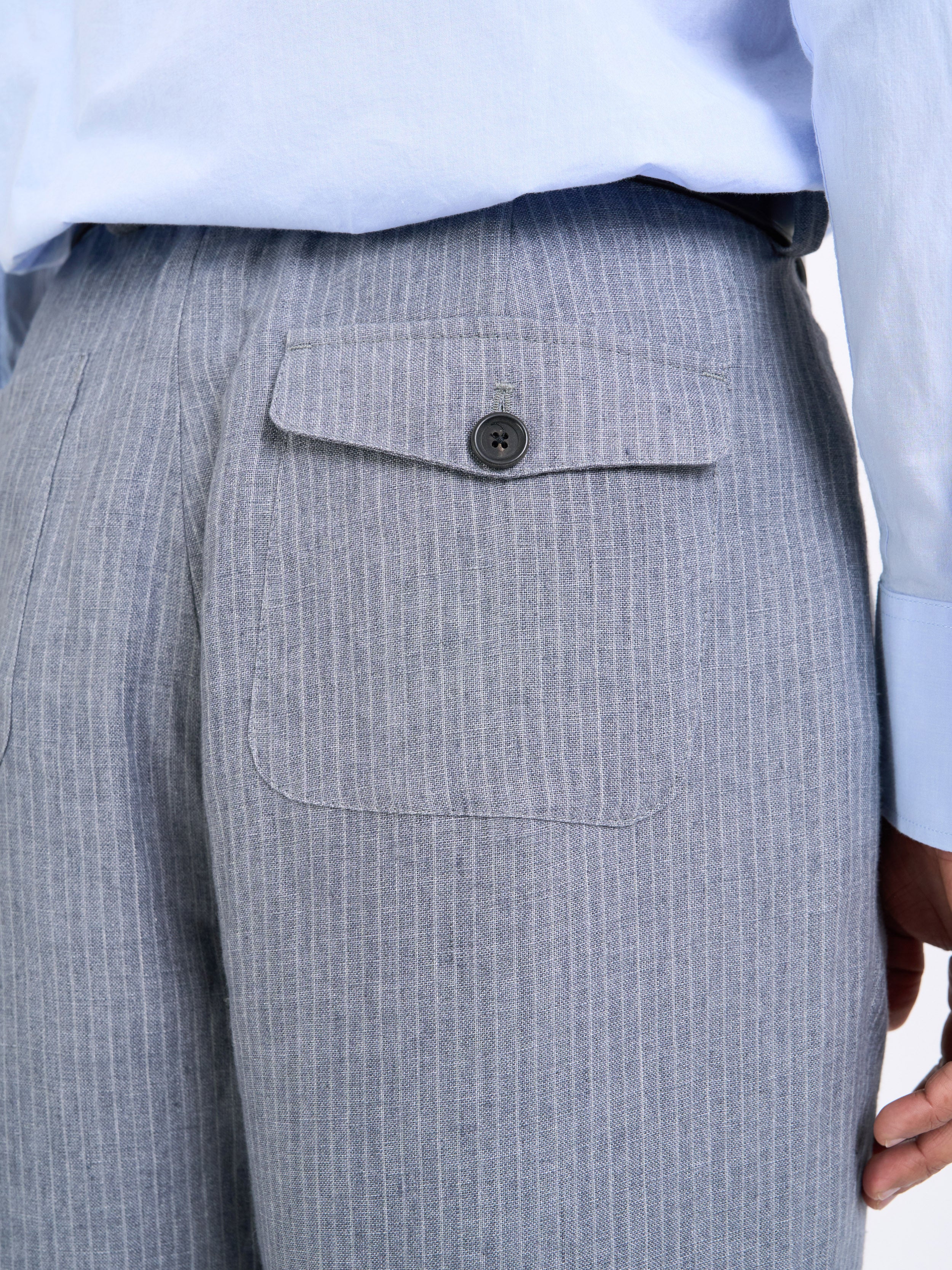Morton Pleated Trousers Wilkins Grey - Image 4