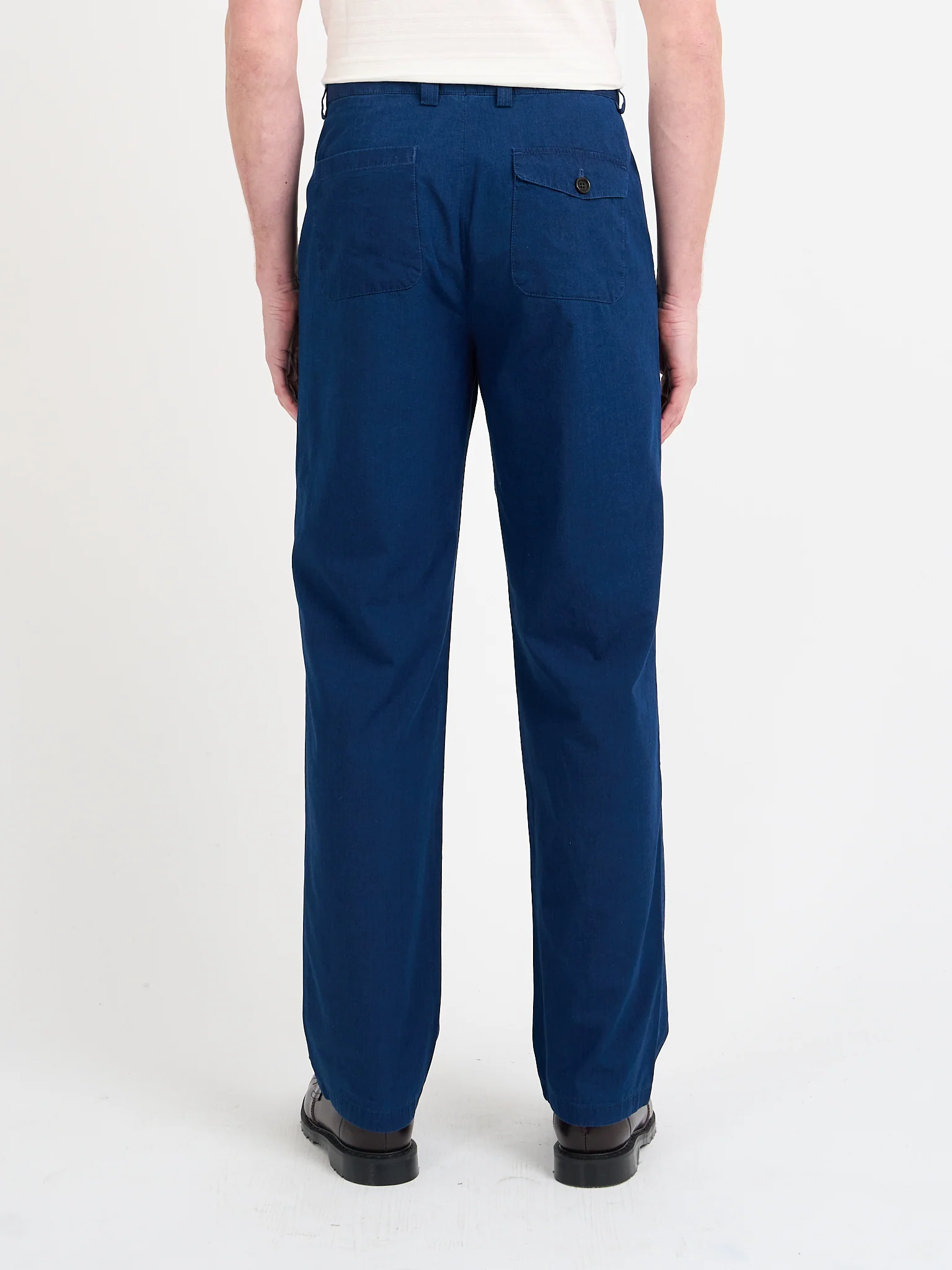 Morton Pleated Trousers Wylie Indigo Rinse - Image 3