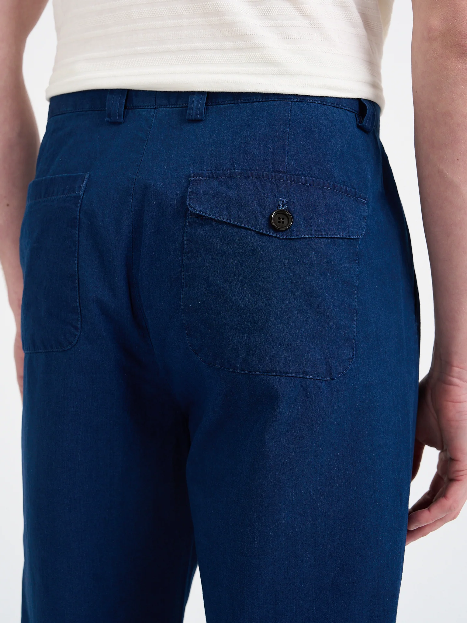 Morton Pleated Trousers Wylie Indigo Rinse - Image 5