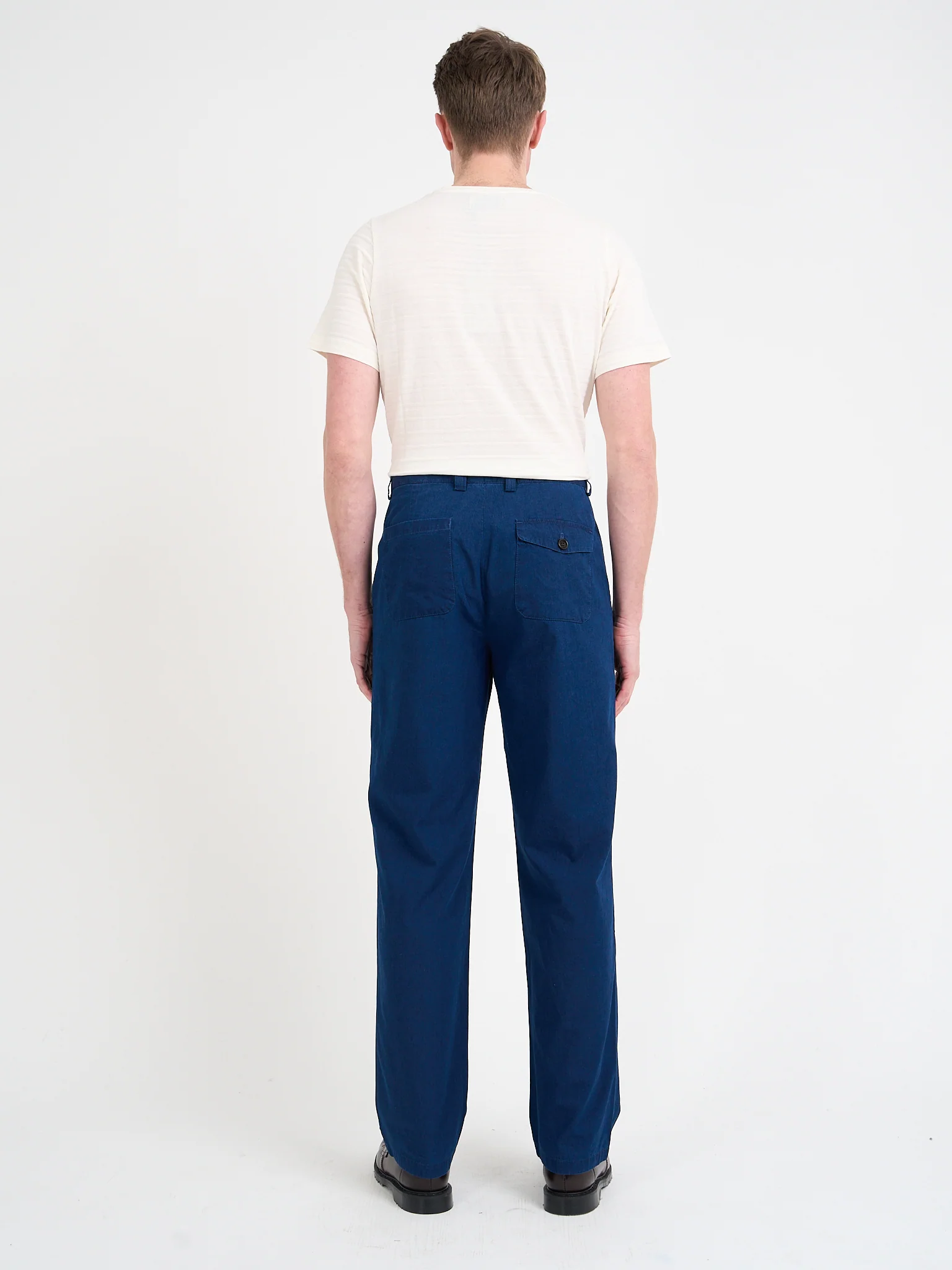Morton Pleated Trousers Wylie Indigo Rinse - Image 9