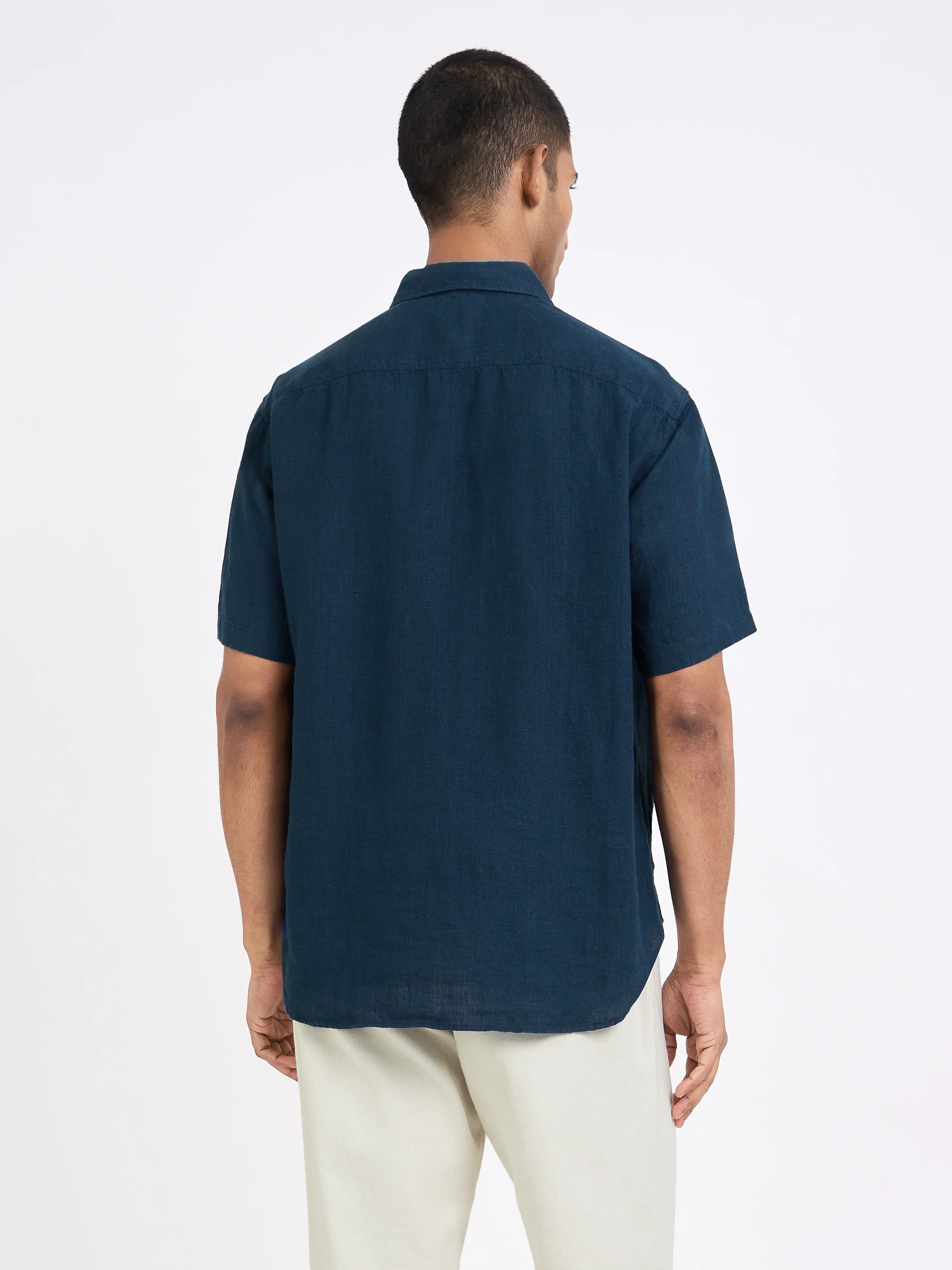 Penryn Short Sleeve Shirt (Loose Fit) Coney Navy - Image 3