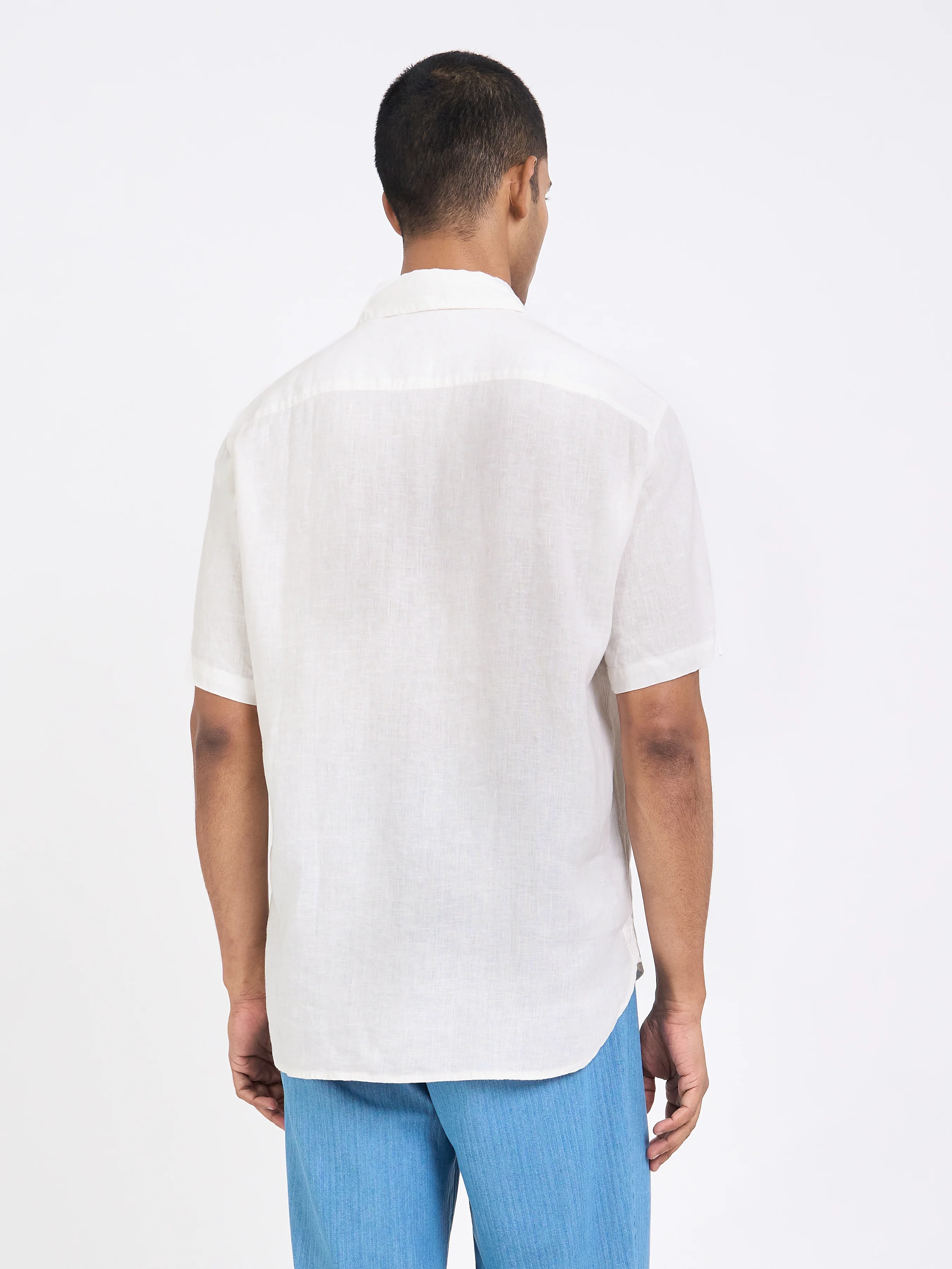 Penryn Short Sleeve Shirt (Loose Fit) Perkins White - Image 3