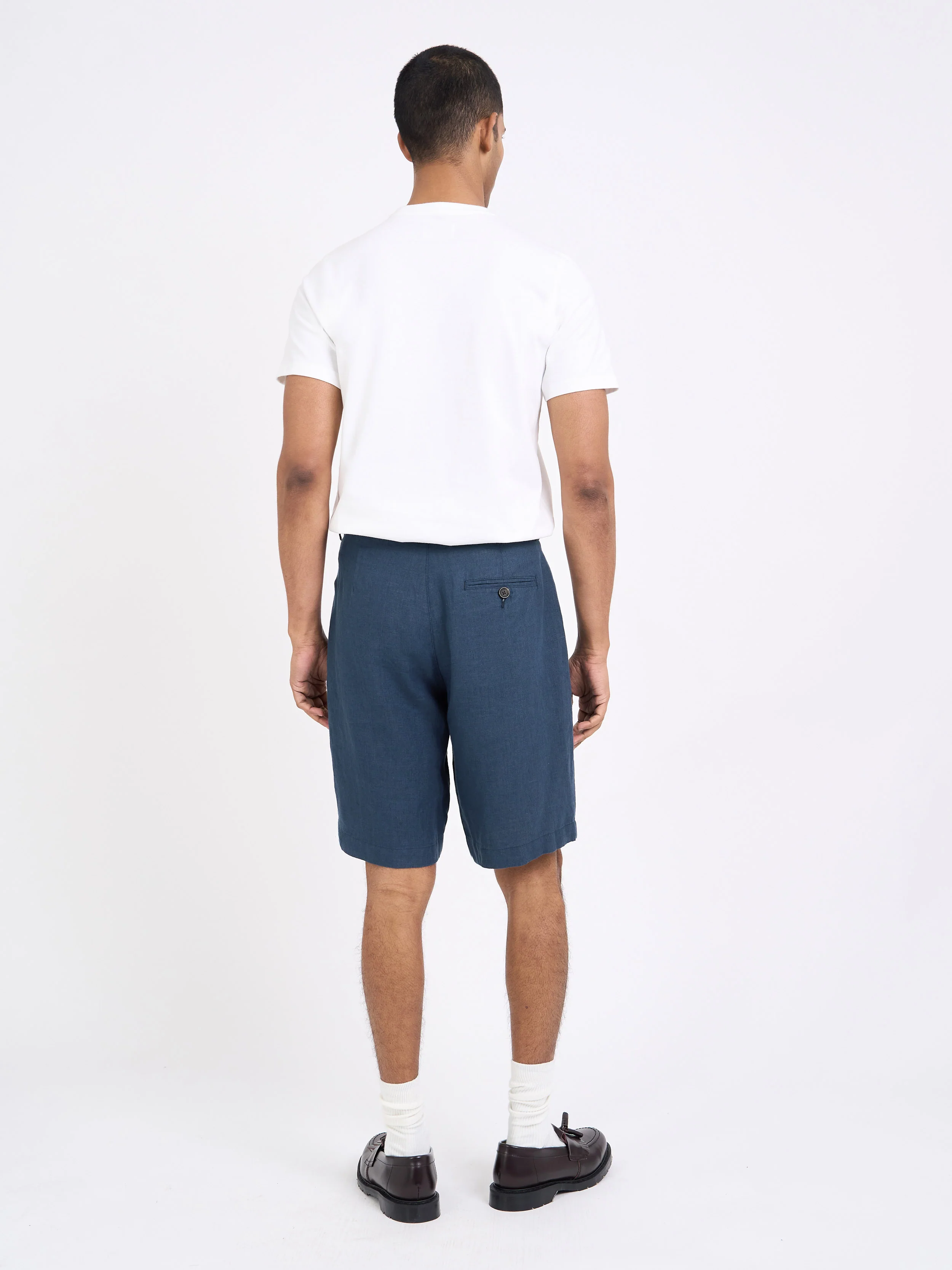 Pleated Shorts Coney Navy - Image 8
