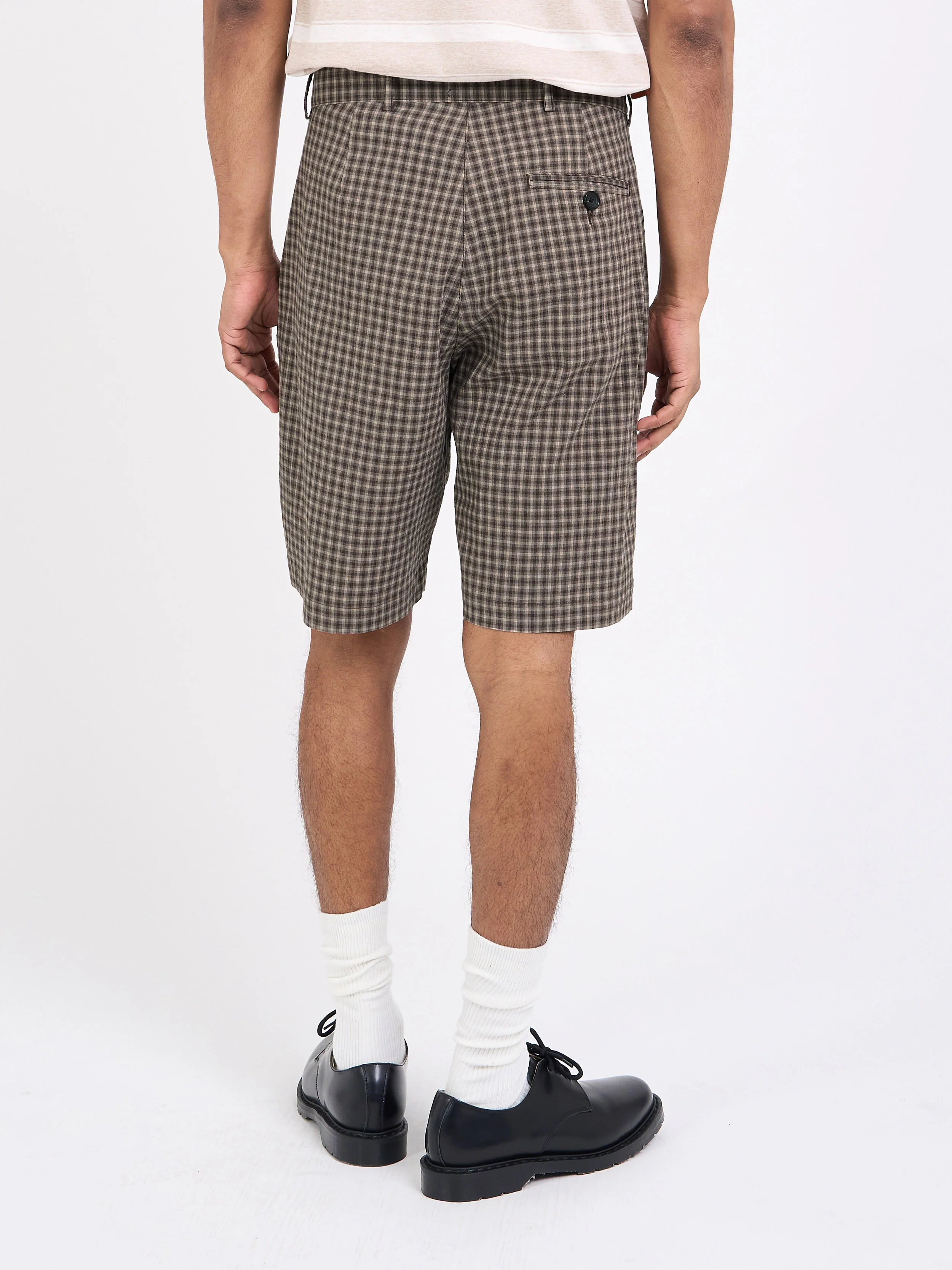 Pleated Shorts Leaman Brown - Image 3