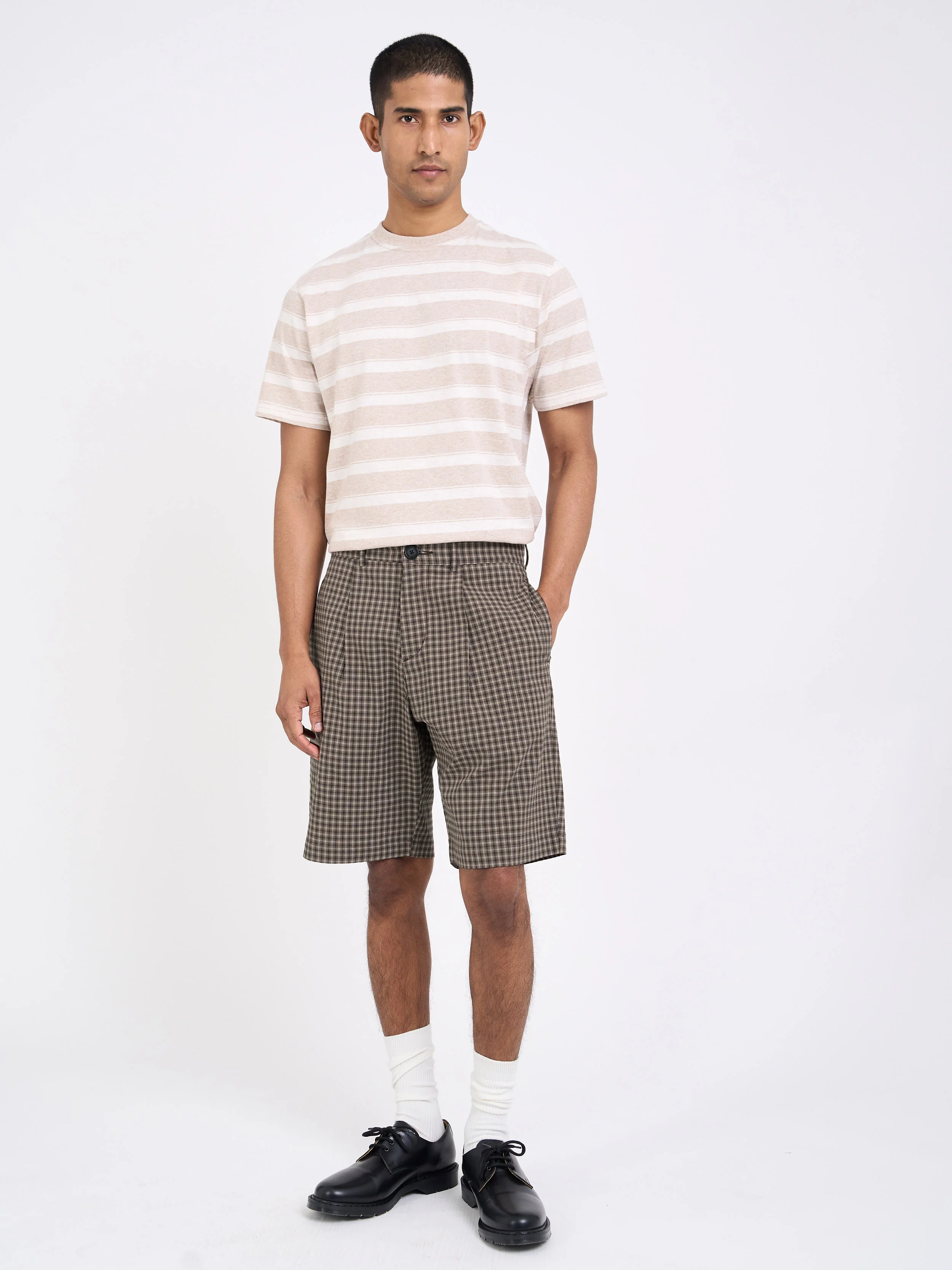 Pleated Shorts Leaman Brown - Image 7