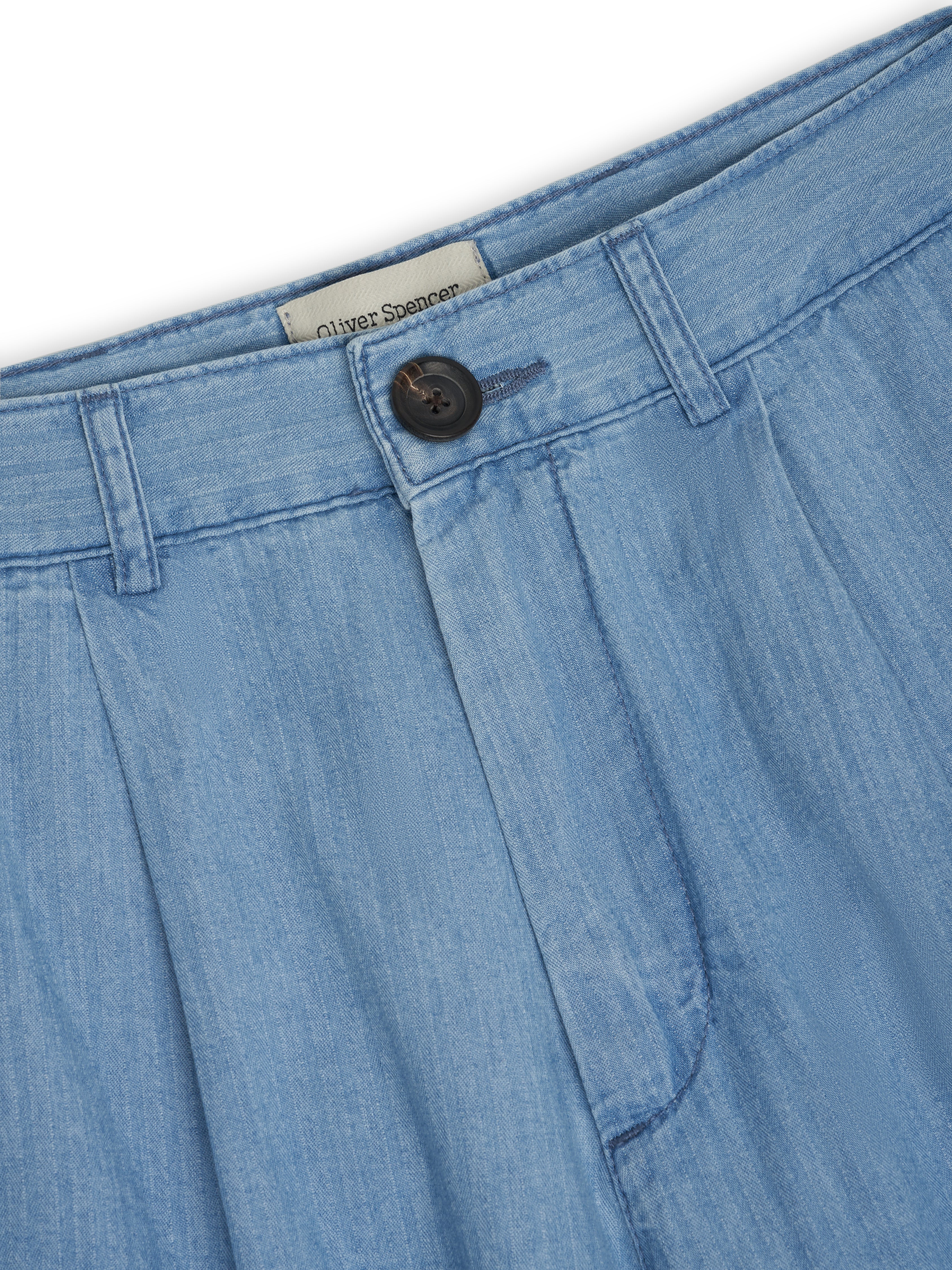 Pleated Shorts Marden Indigo - Image 4
