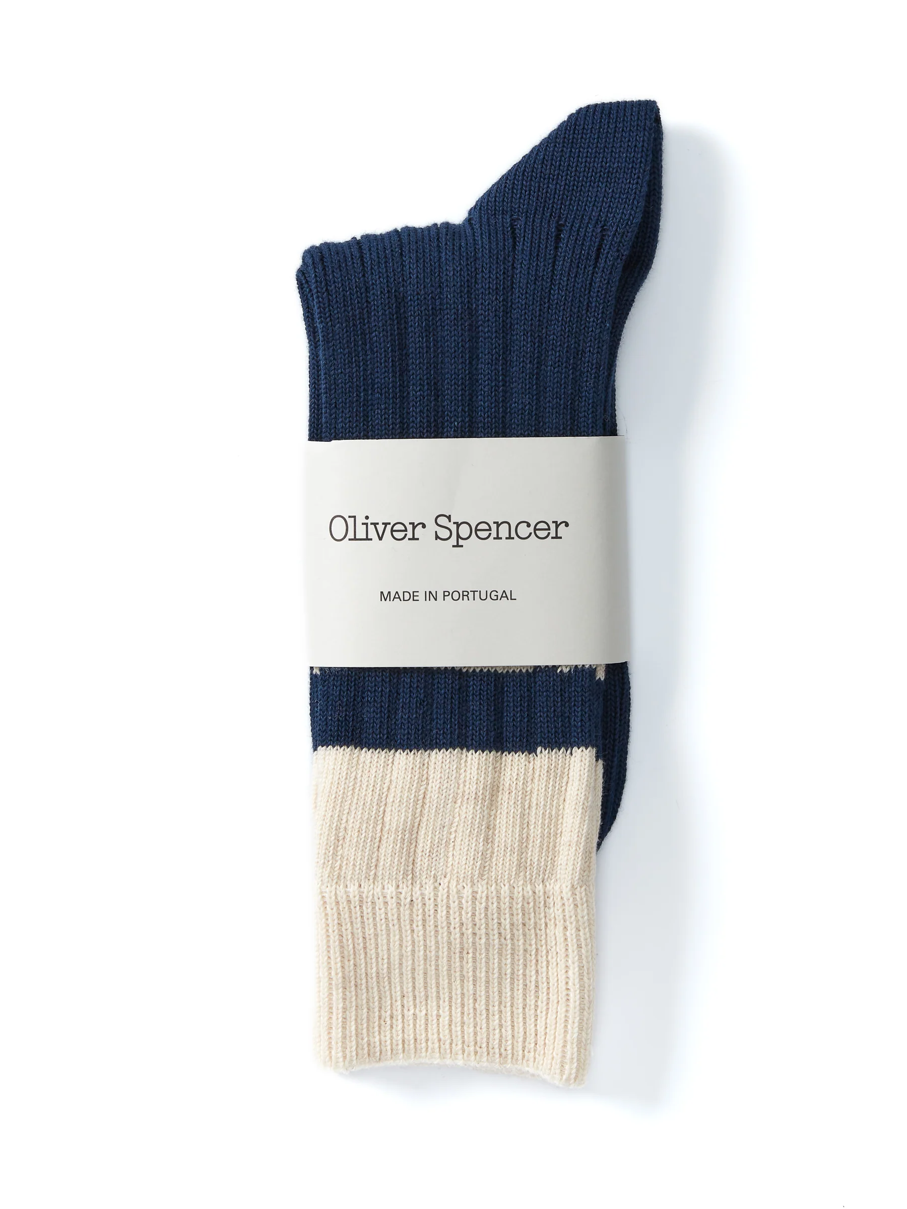 Polperro Socks Merrow Blue/Cream - Image 3